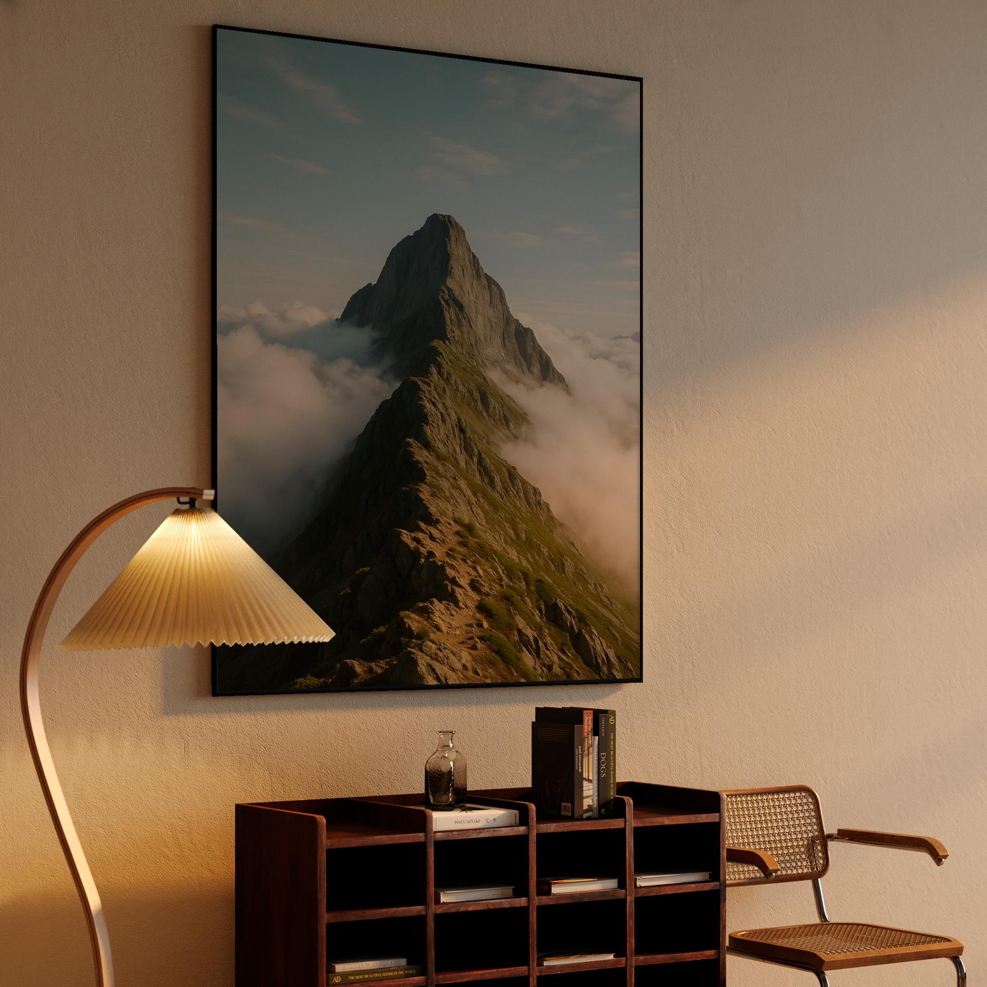 Segla Mountain Peak Above Clouds