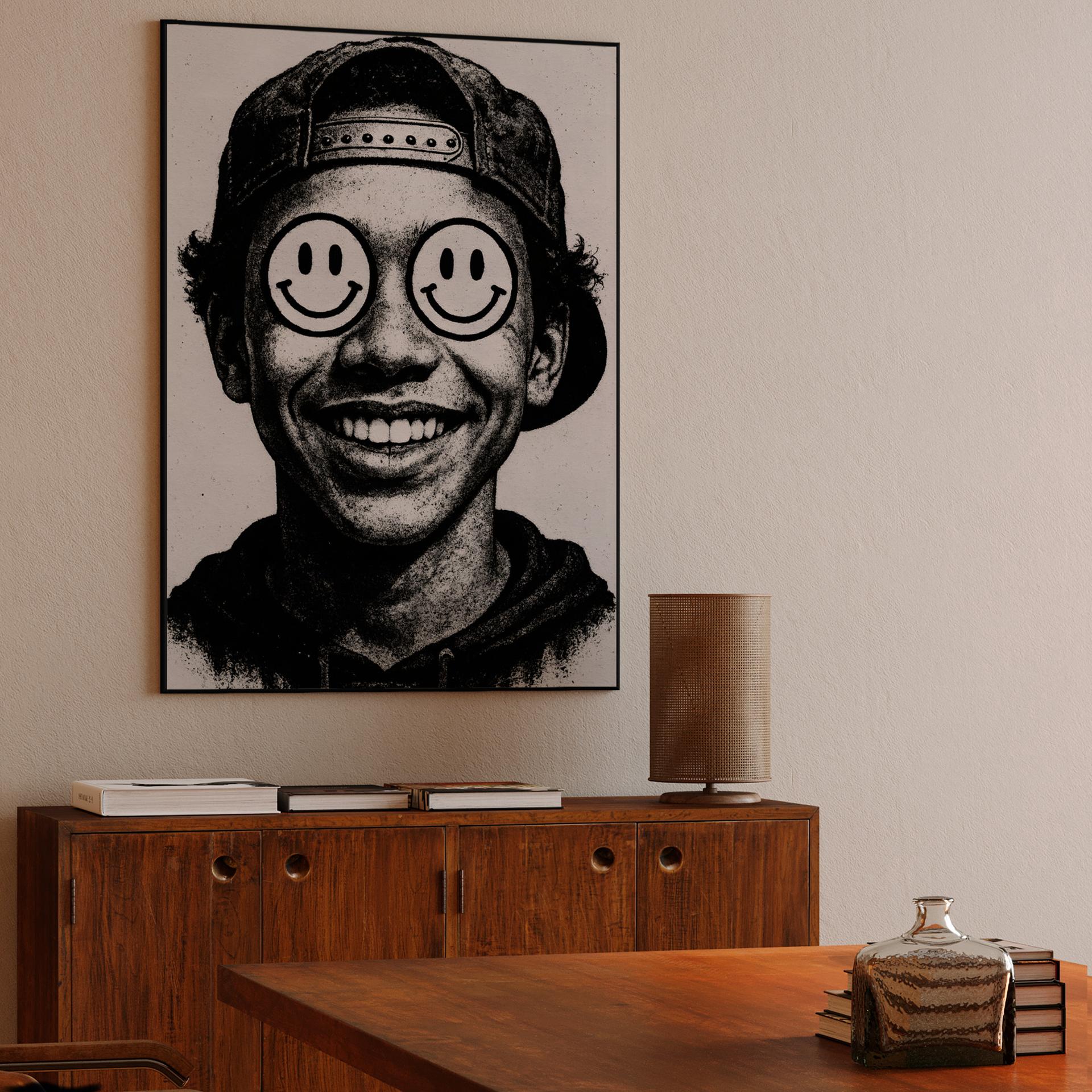 Smiley Eyes Grunge Portrait