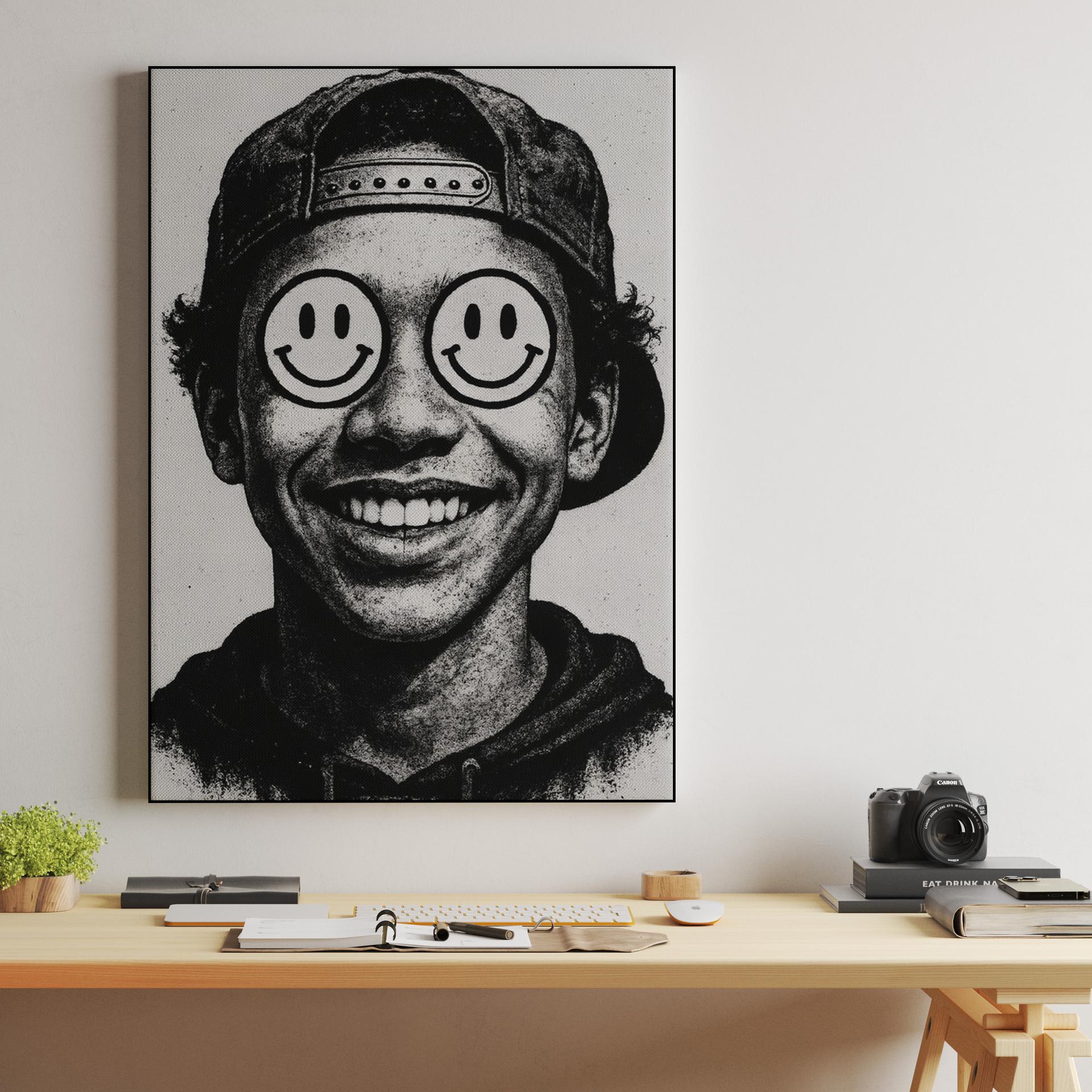 Smiley Eyes Grunge Portrait