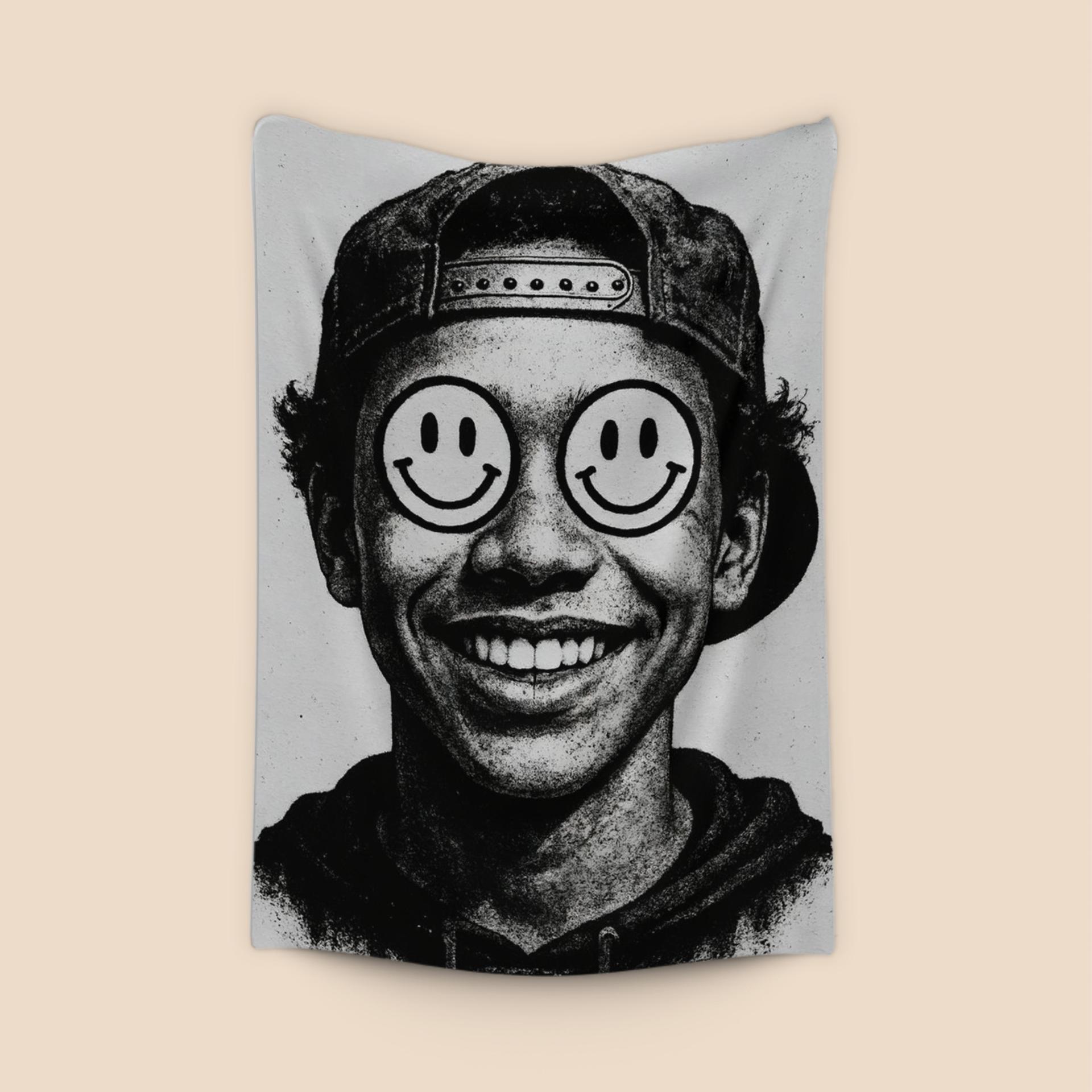 Smiley Eyes Grunge Portrait