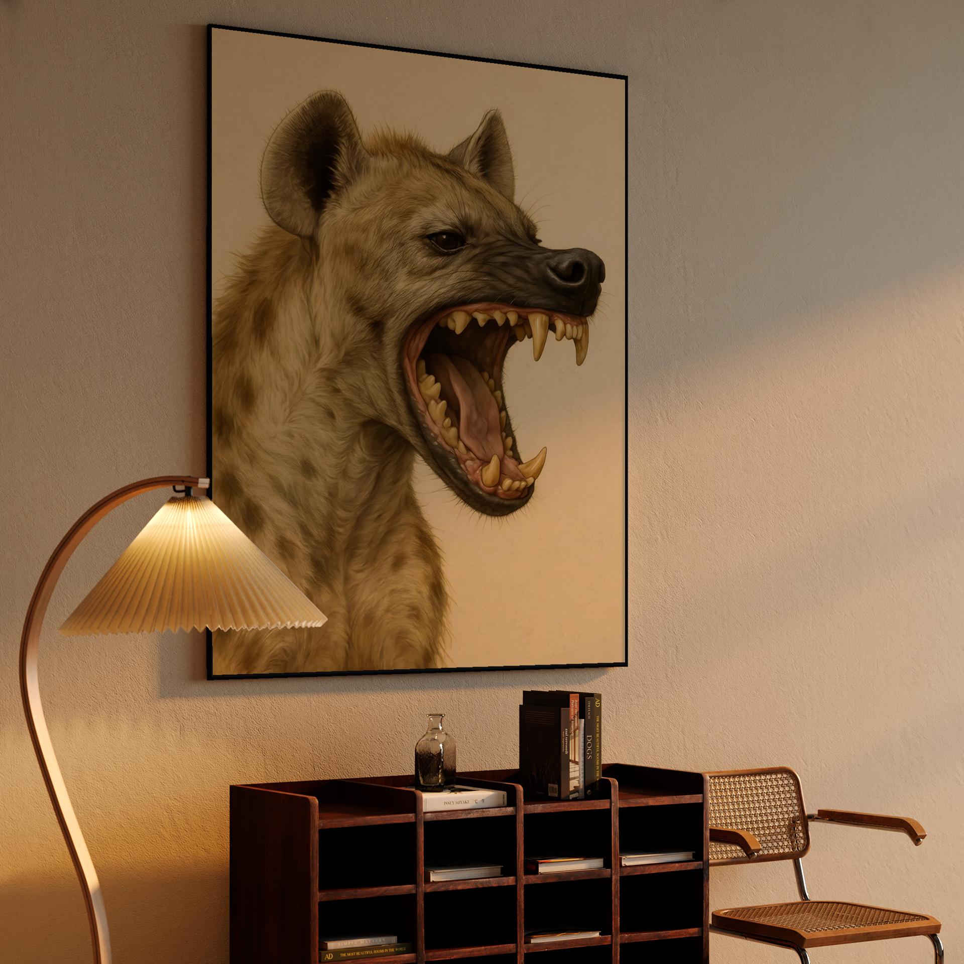 Spotted Hyena Profile Illustration