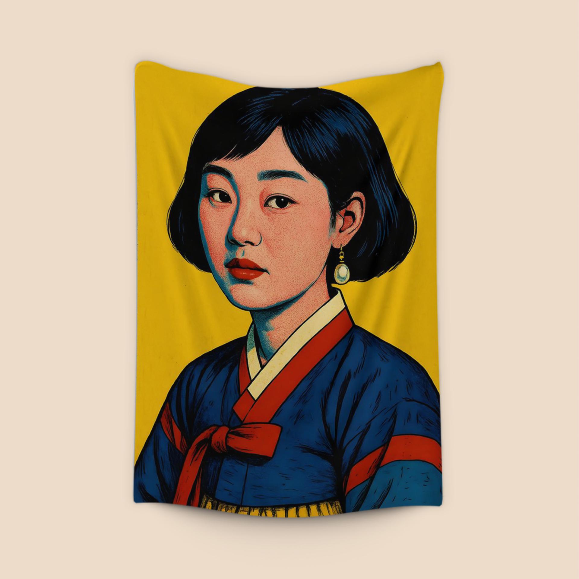 Stippled Hanbok Portrait