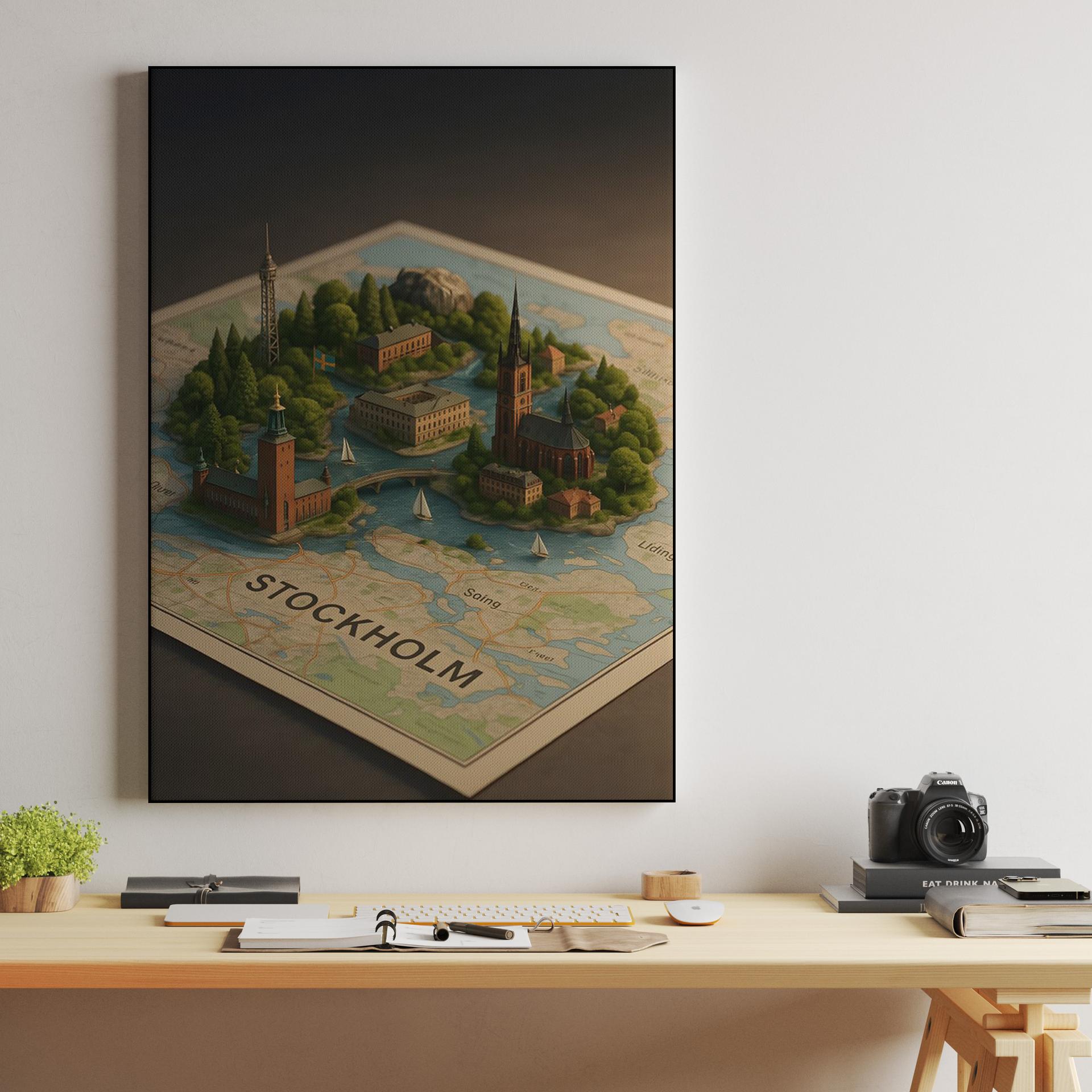 Stockholm City Miniature 3D Map