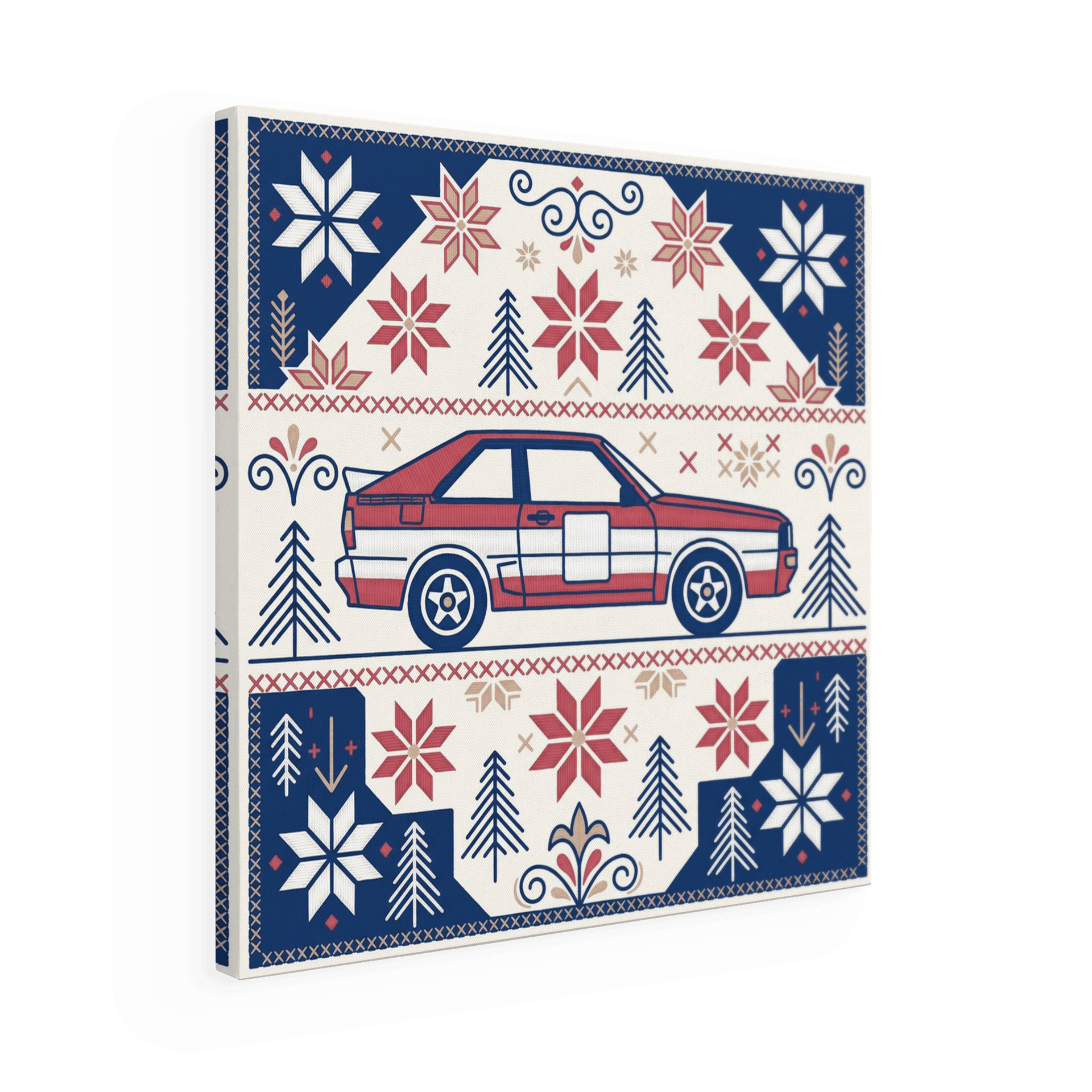 Audi Quattro Nordic Holiday Knit Pattern Art