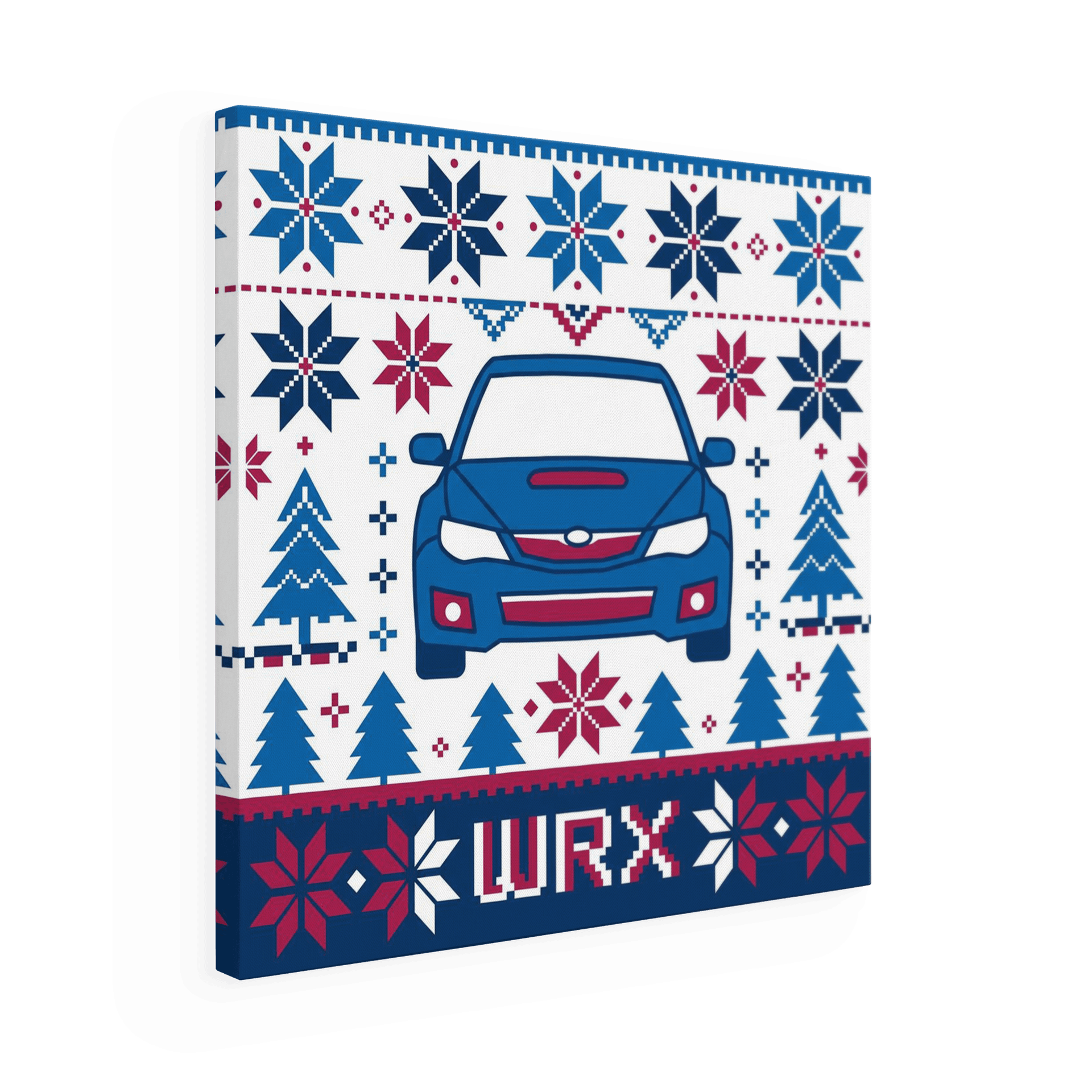 Subaru WRX Nordic Holiday Knit Pattern Art