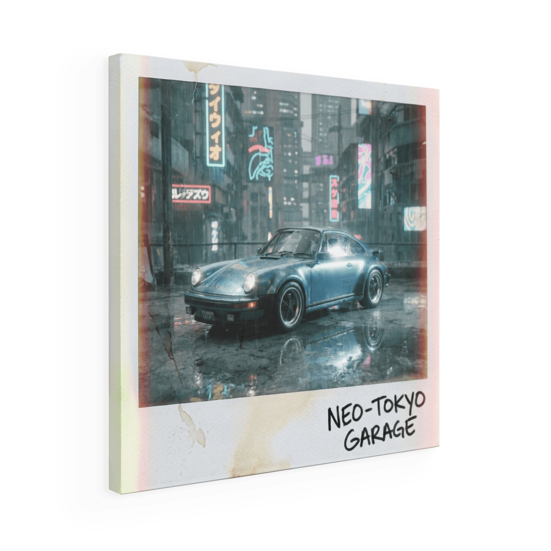 Neo-Tokyo Garage: Classic Porsche 911 Polaroid