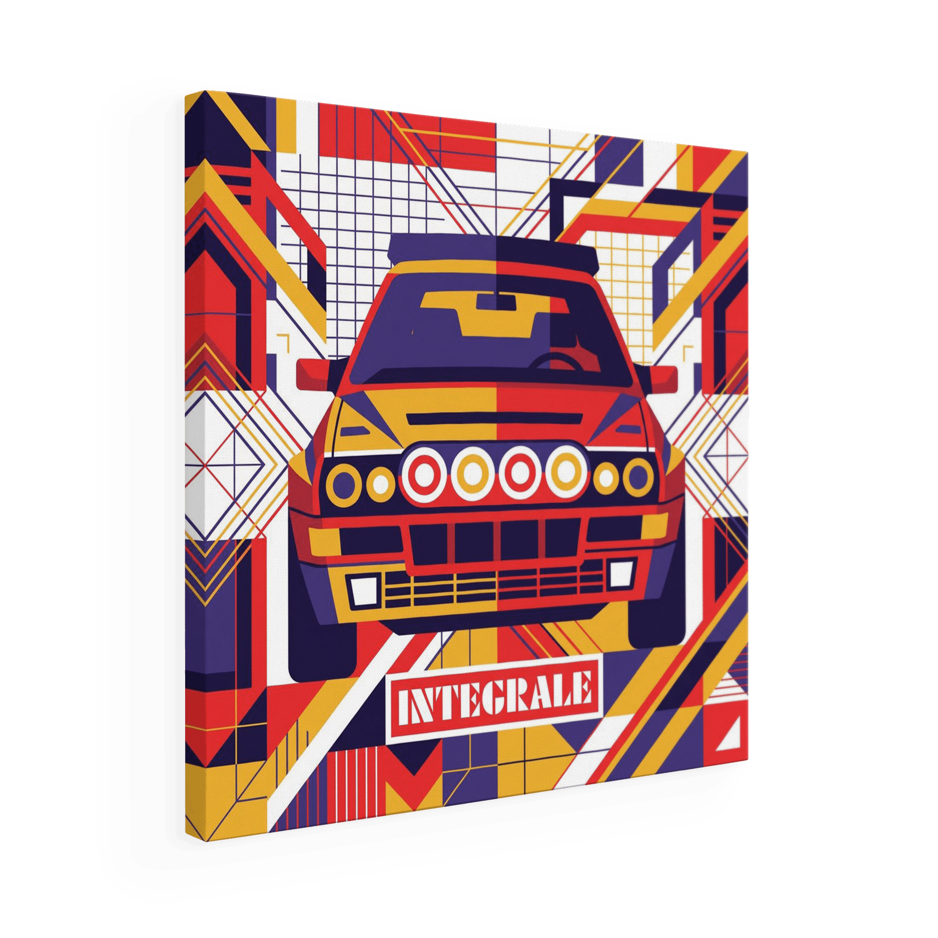 Lancia Delta Integrale Symmetrical Geometric Poster