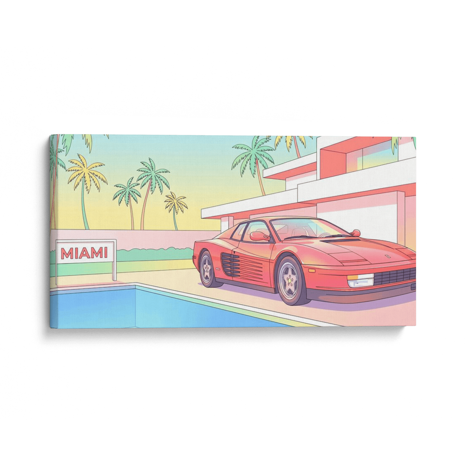 Miami Poolside: Classic Ferrari Testarossa
