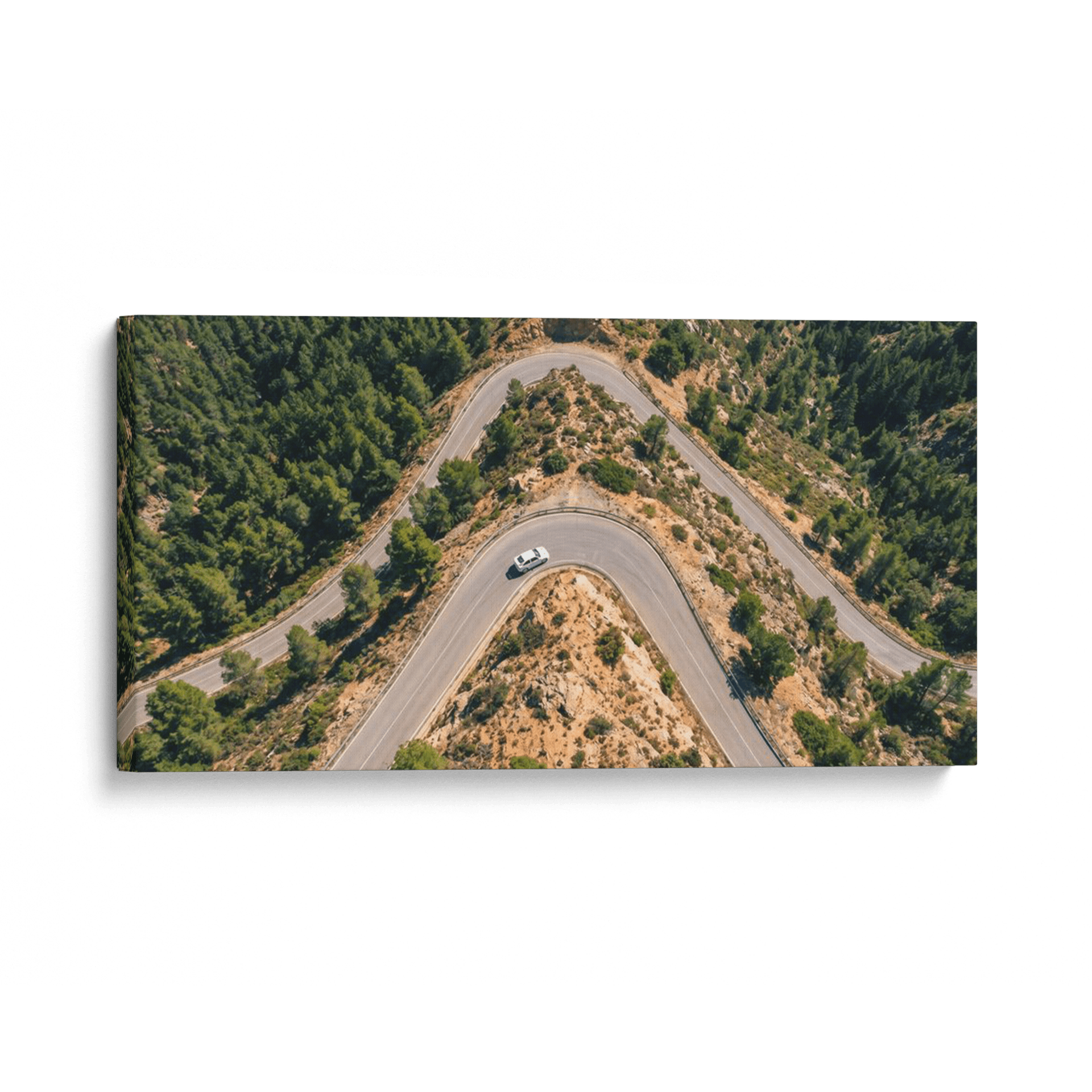 Alpine S-Curves - Winding Mountain Pass Aerial Photography