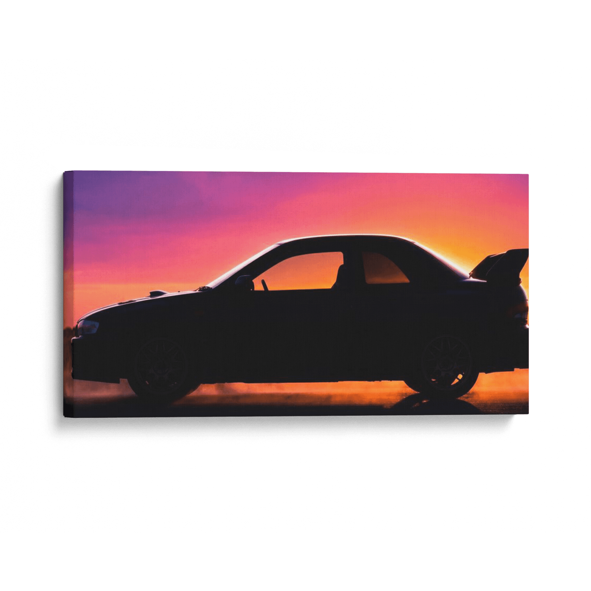 Subaru Impreza Sunset Silhouette Cinematic Art