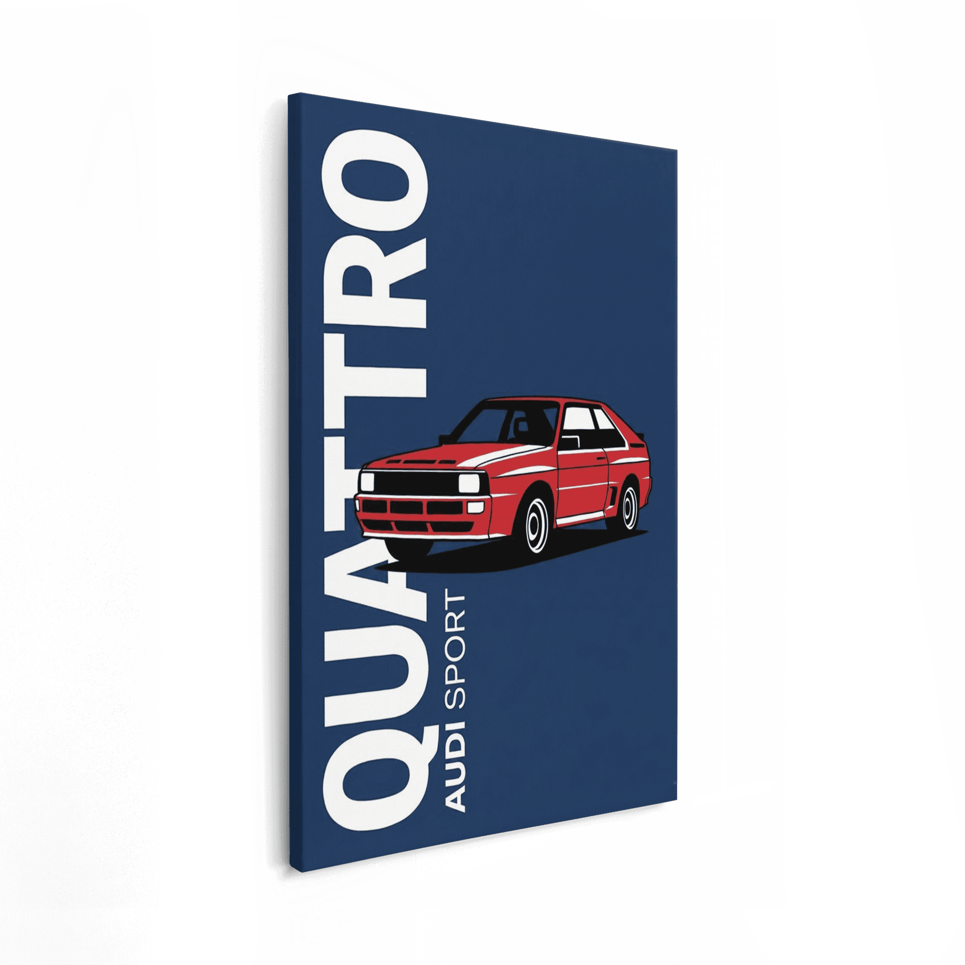 Audi Sport Quattro Bold Minimalist Typography Art