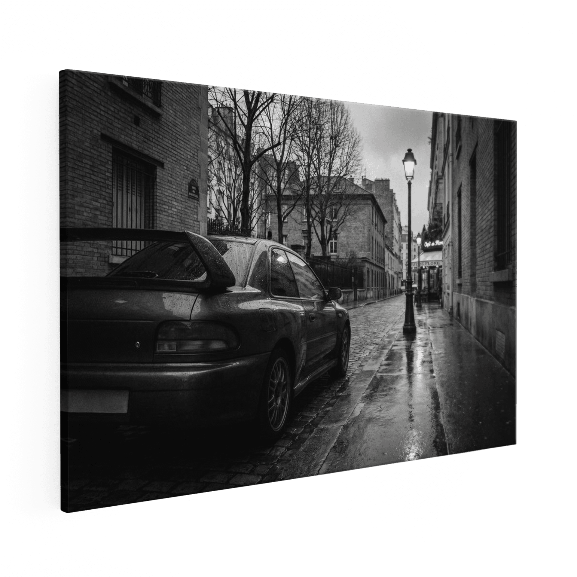 Rainy Paris - Subaru Impreza 22B STi at Café de Flore