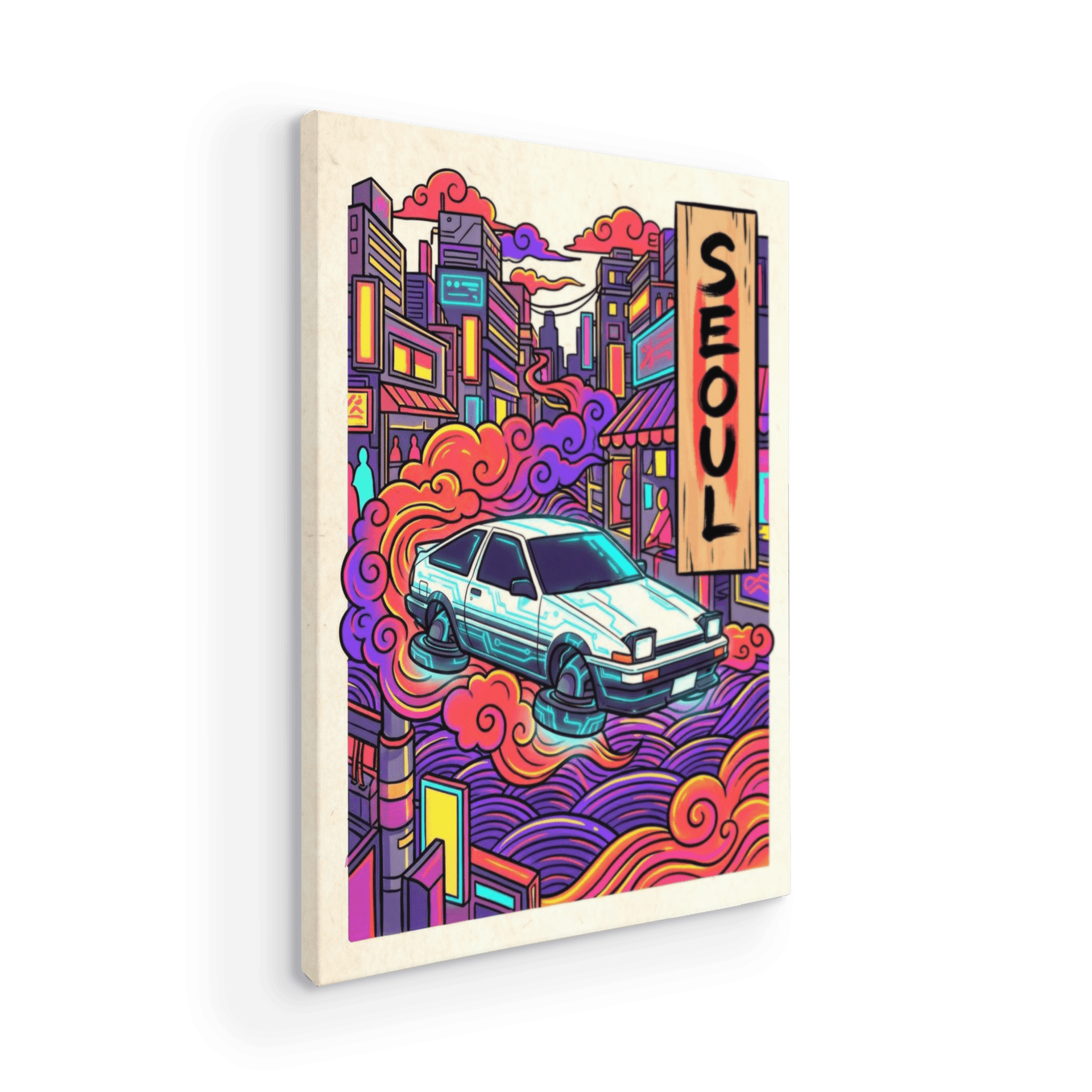Seoul Drift: Cyberpunk Toyota AE86