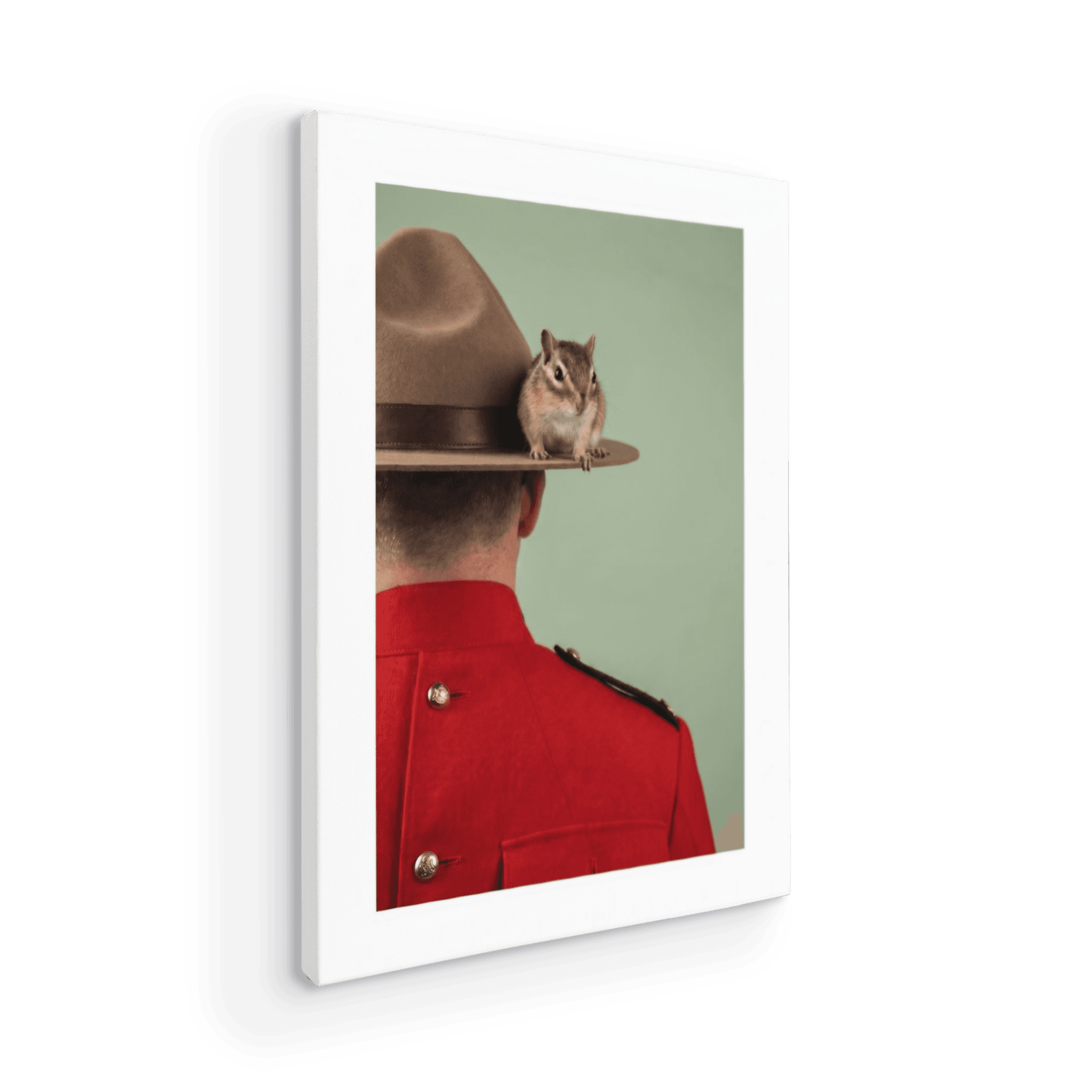 The Mountie's Guest: Canadian Guard and Chipmunk