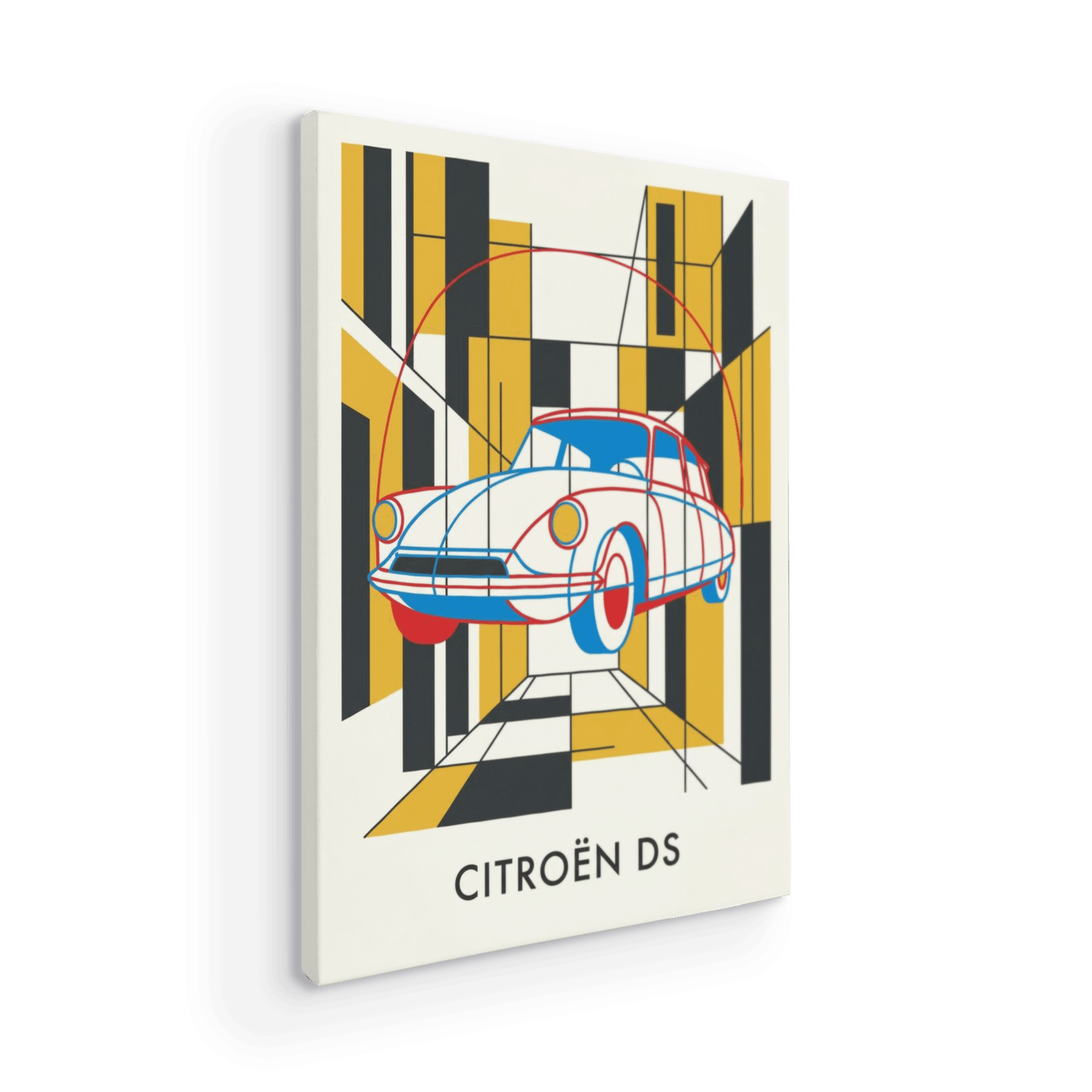 Citroën DS: De Stijl Geometric Poster