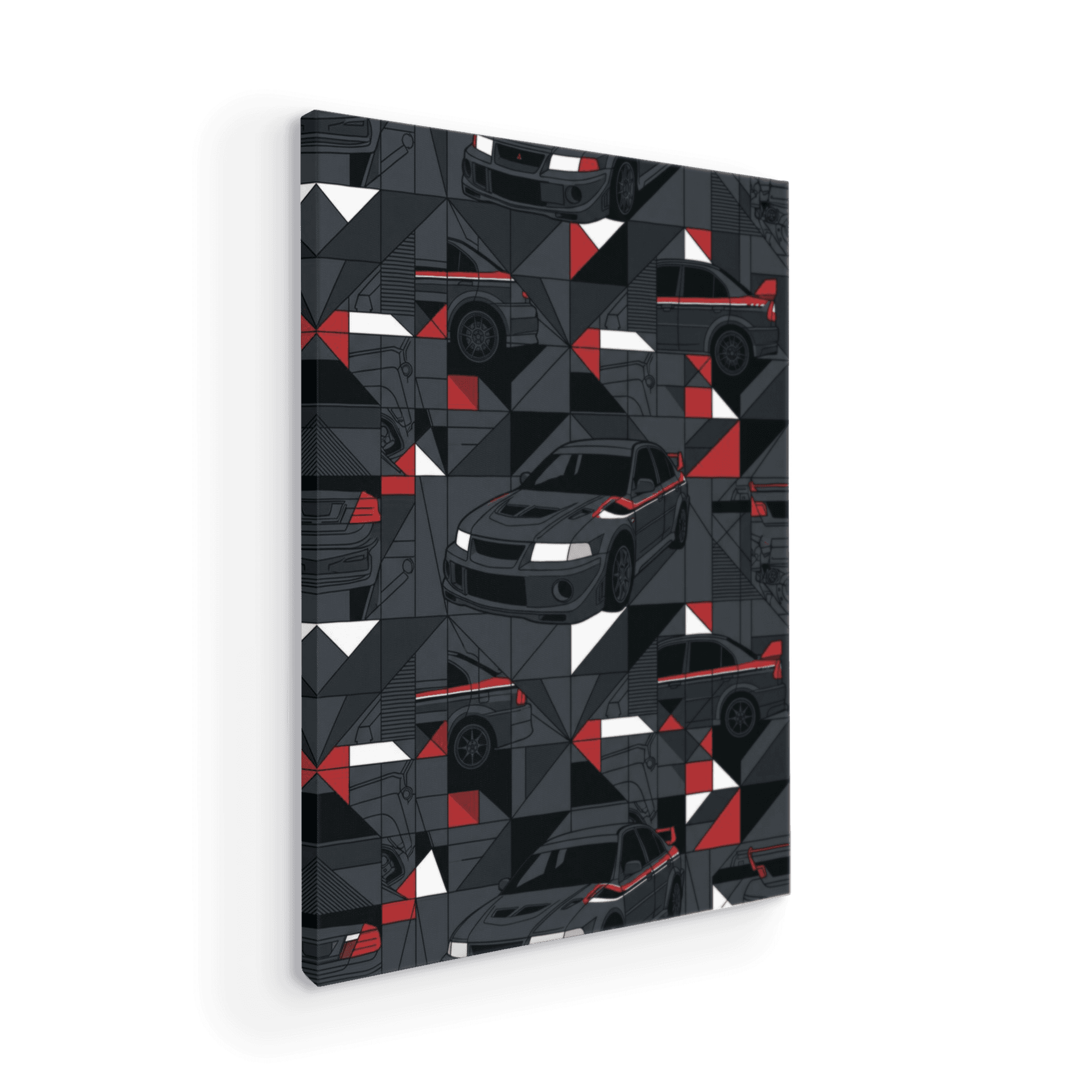 Mitsubishi Lancer Evo Geometric Seamless Pattern Art