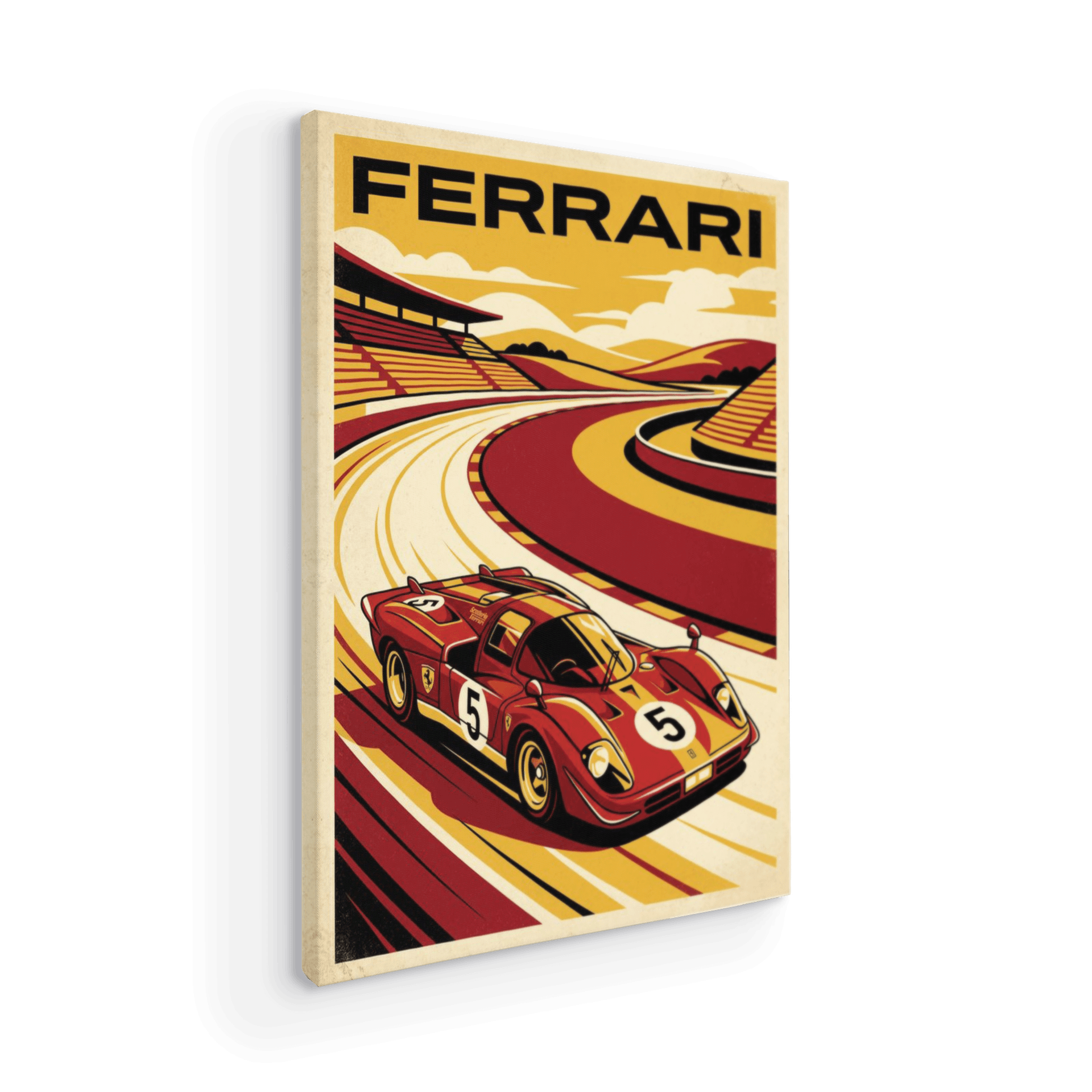 Ferrari 512S Vintage Speed Illustration
