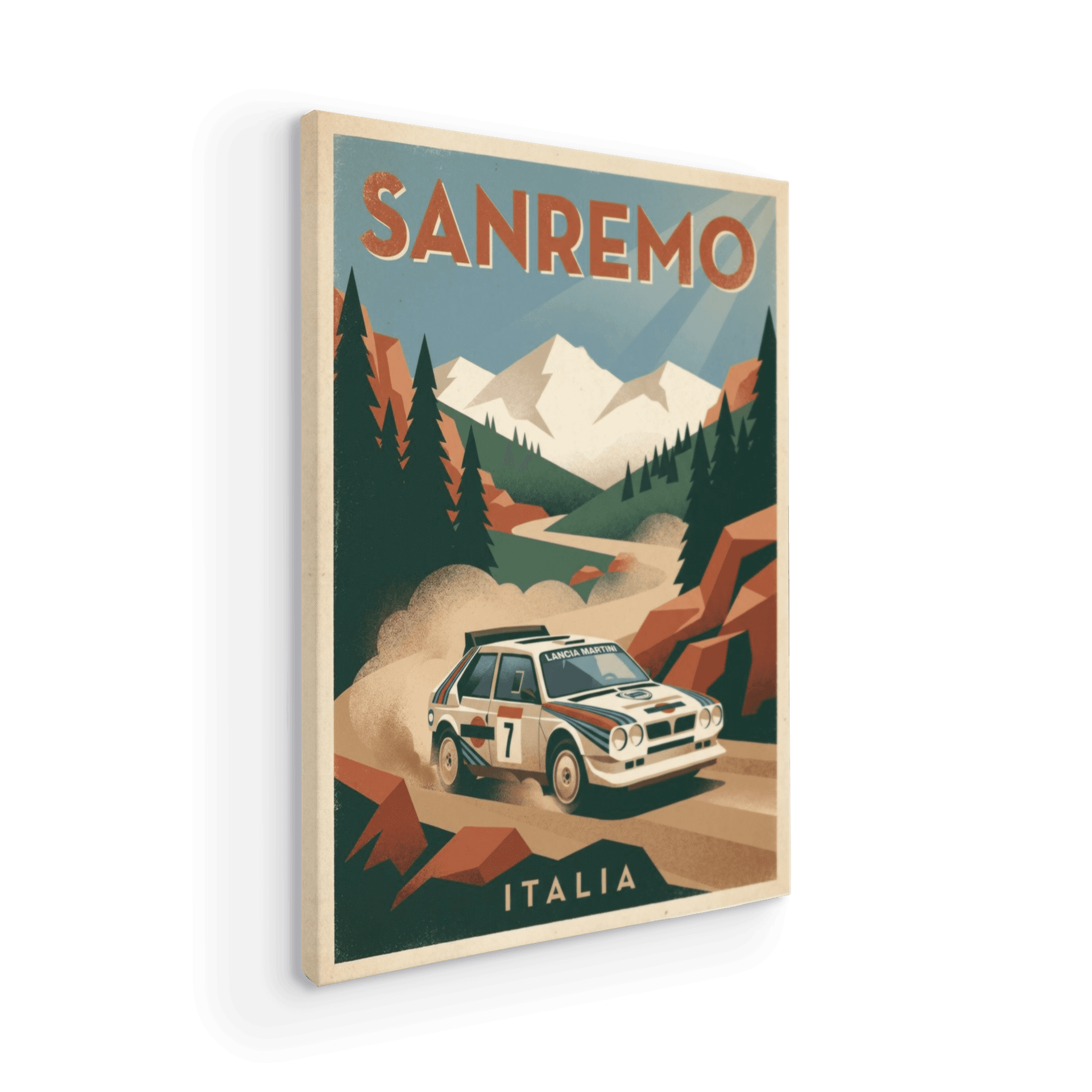 Rallye Sanremo - Lancia Delta S4 Vintage Poster