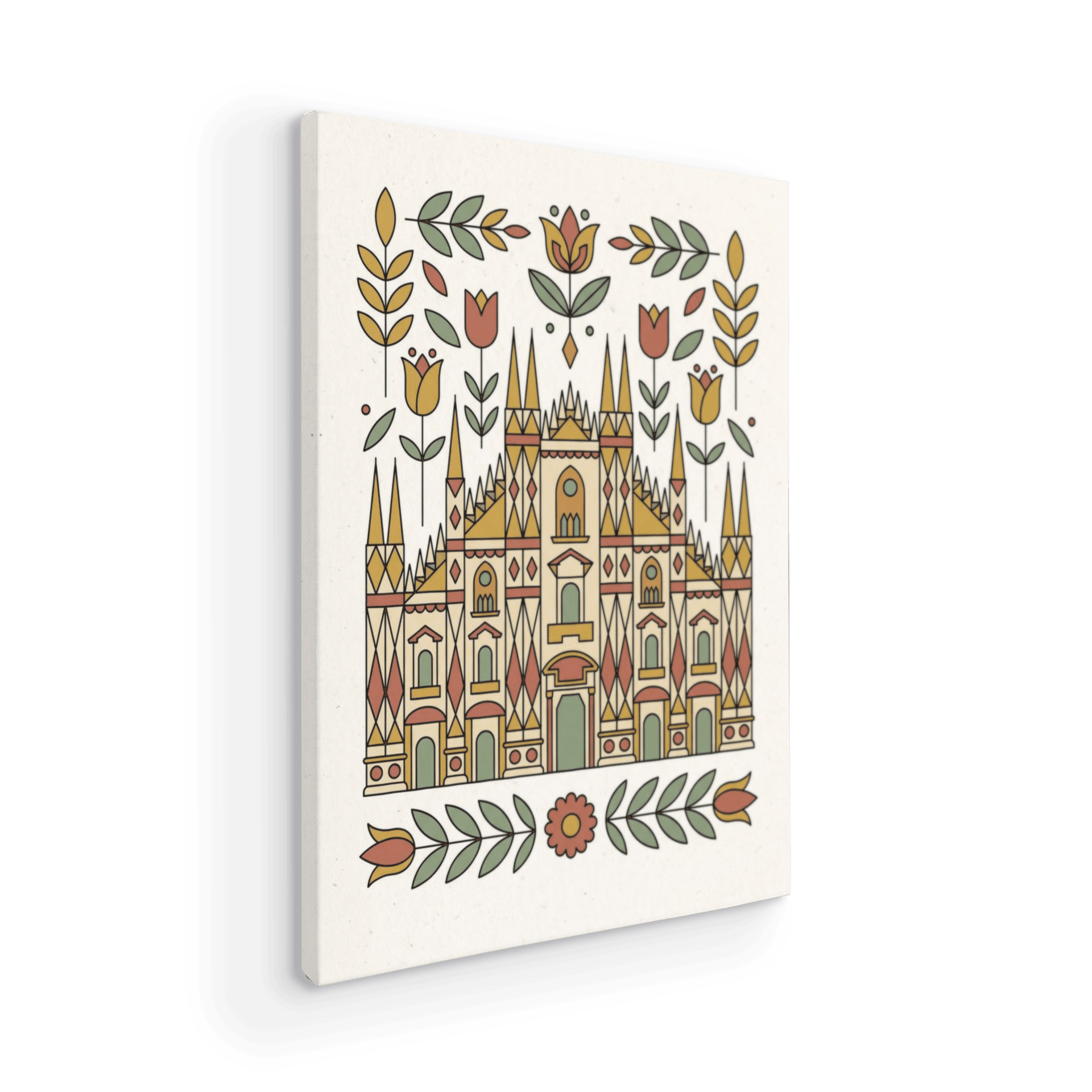 Duomo di Milano Folk Art Motif
