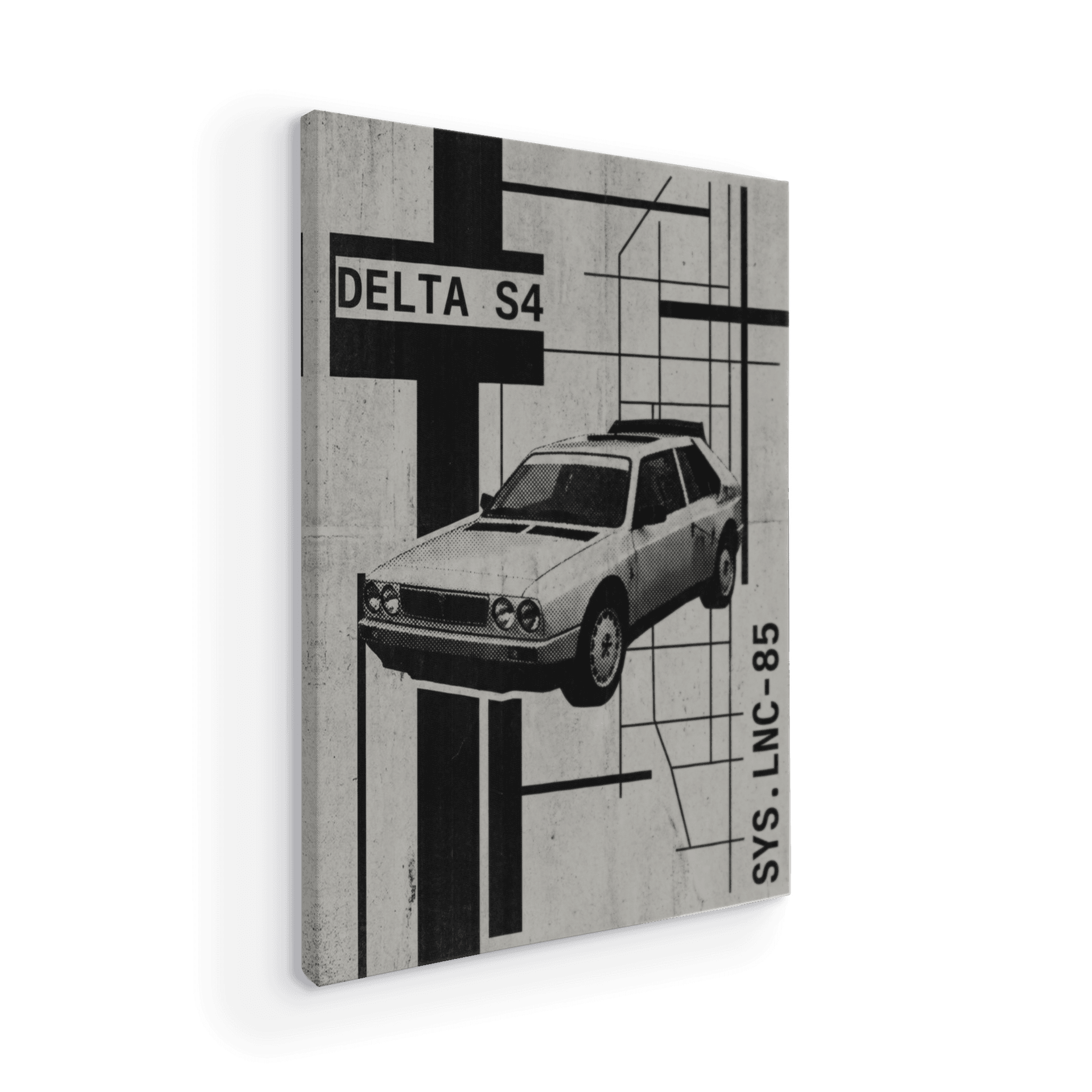 Lancia Delta S4 - Retro Technical Poster