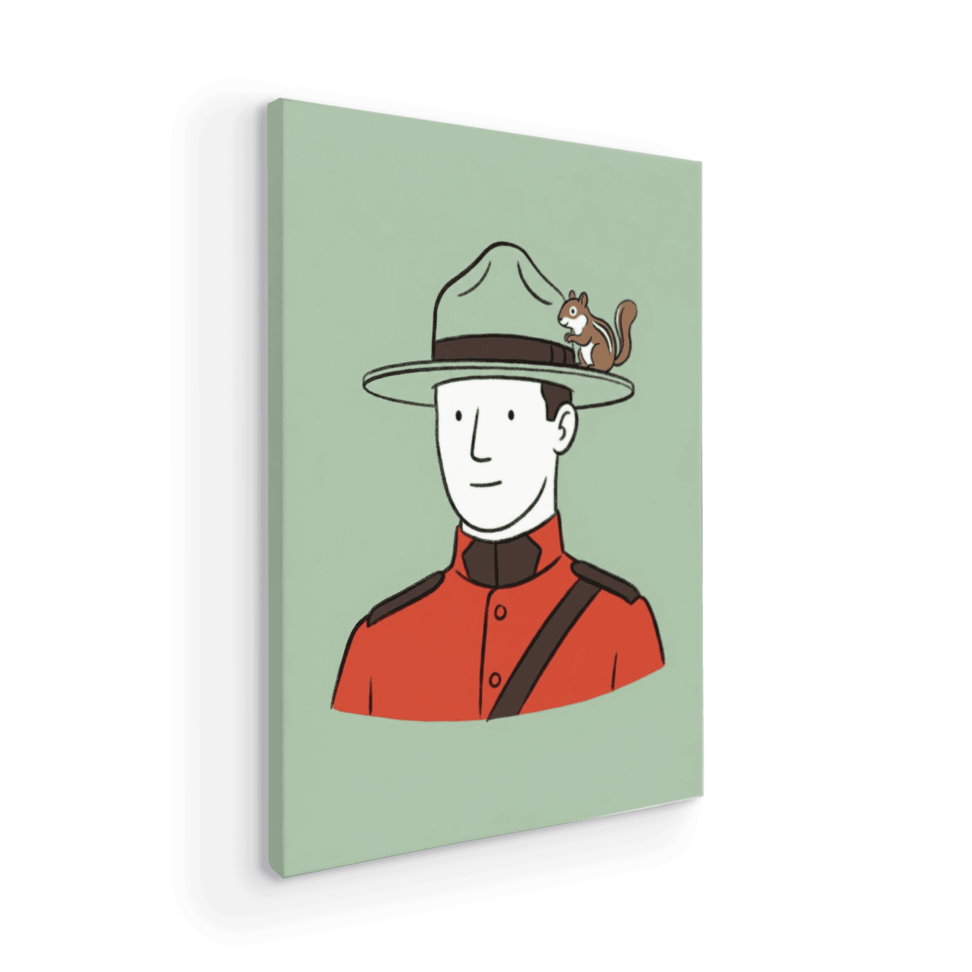 Le Mountie: Minimalist Canadian Guard and Chipmunk