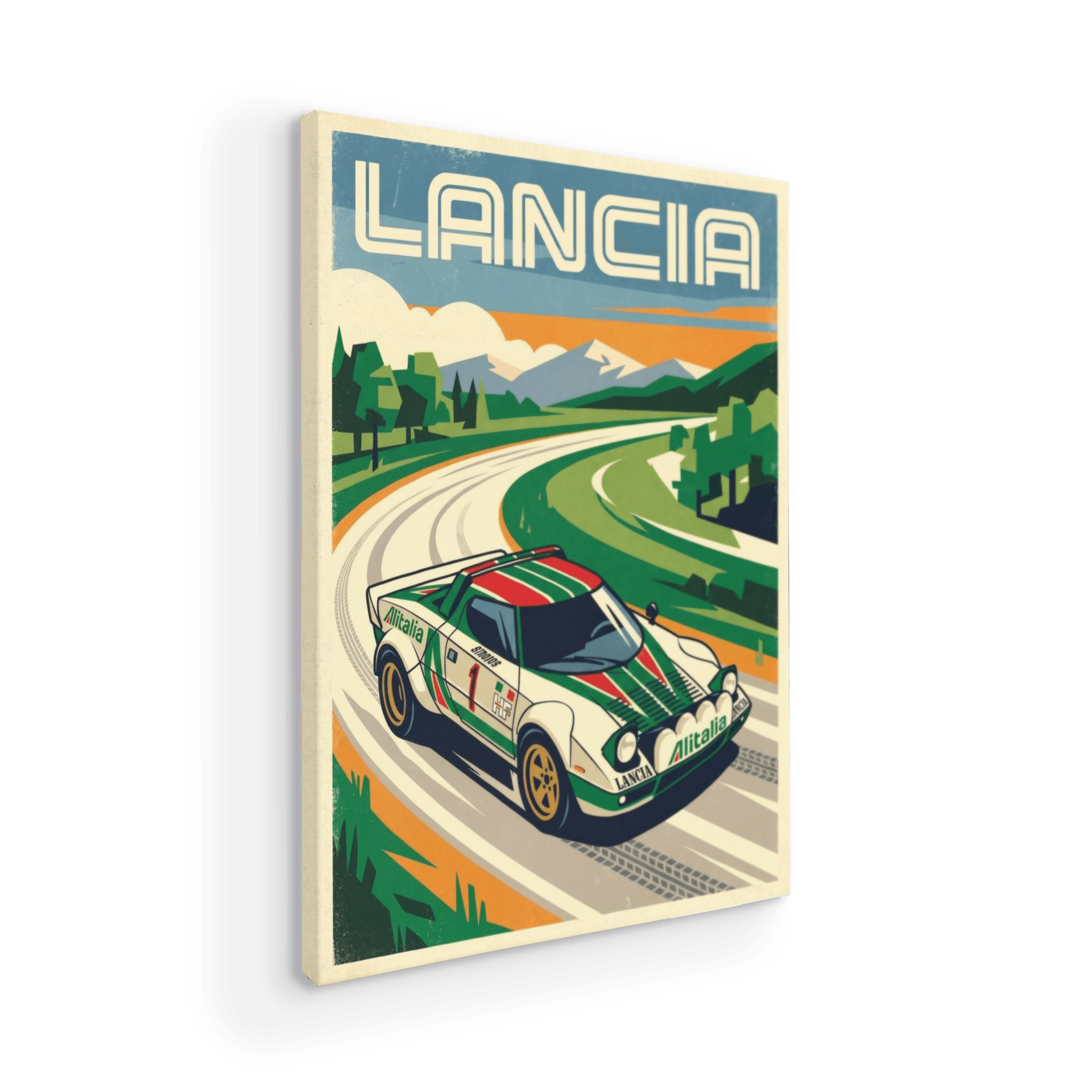 Lancia Stratos Alitalia Winding Mountain Pass
