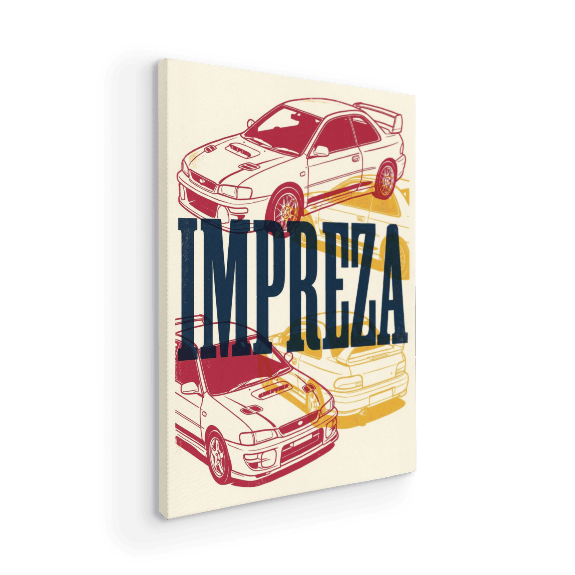 Subaru Impreza Vintage Graphic Screenprint Poster