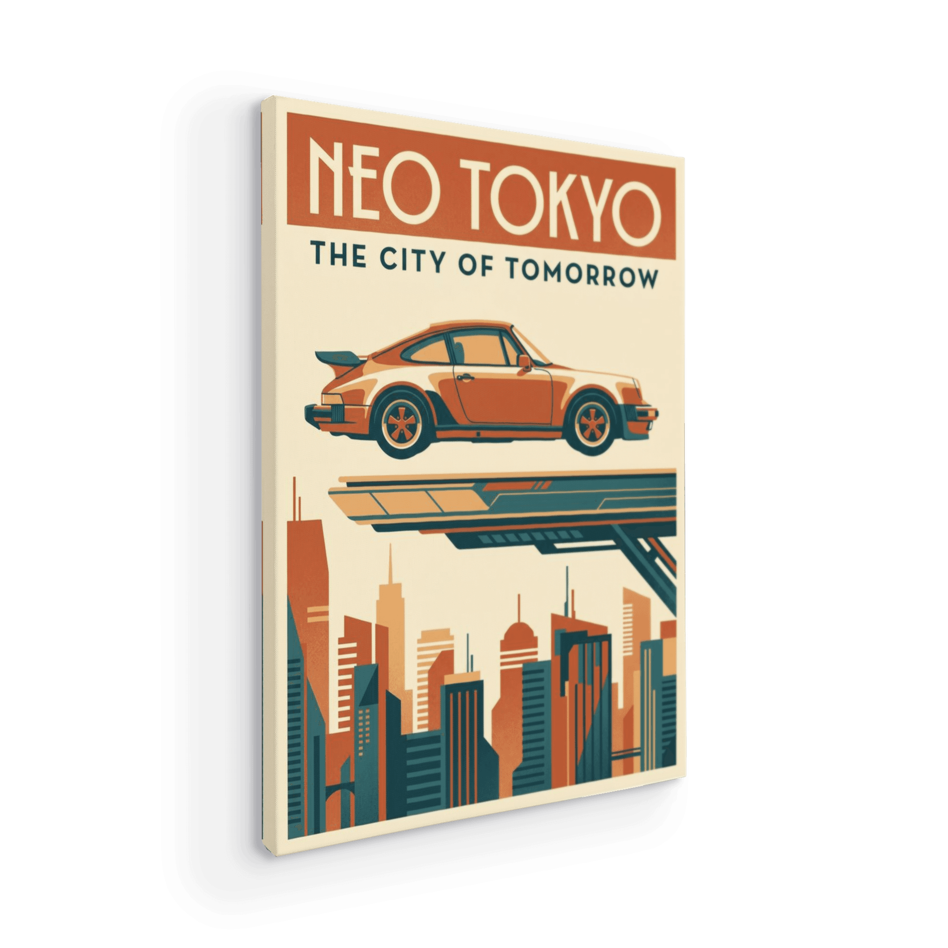Neo Tokyo City of Tomorrow Porsche Poster