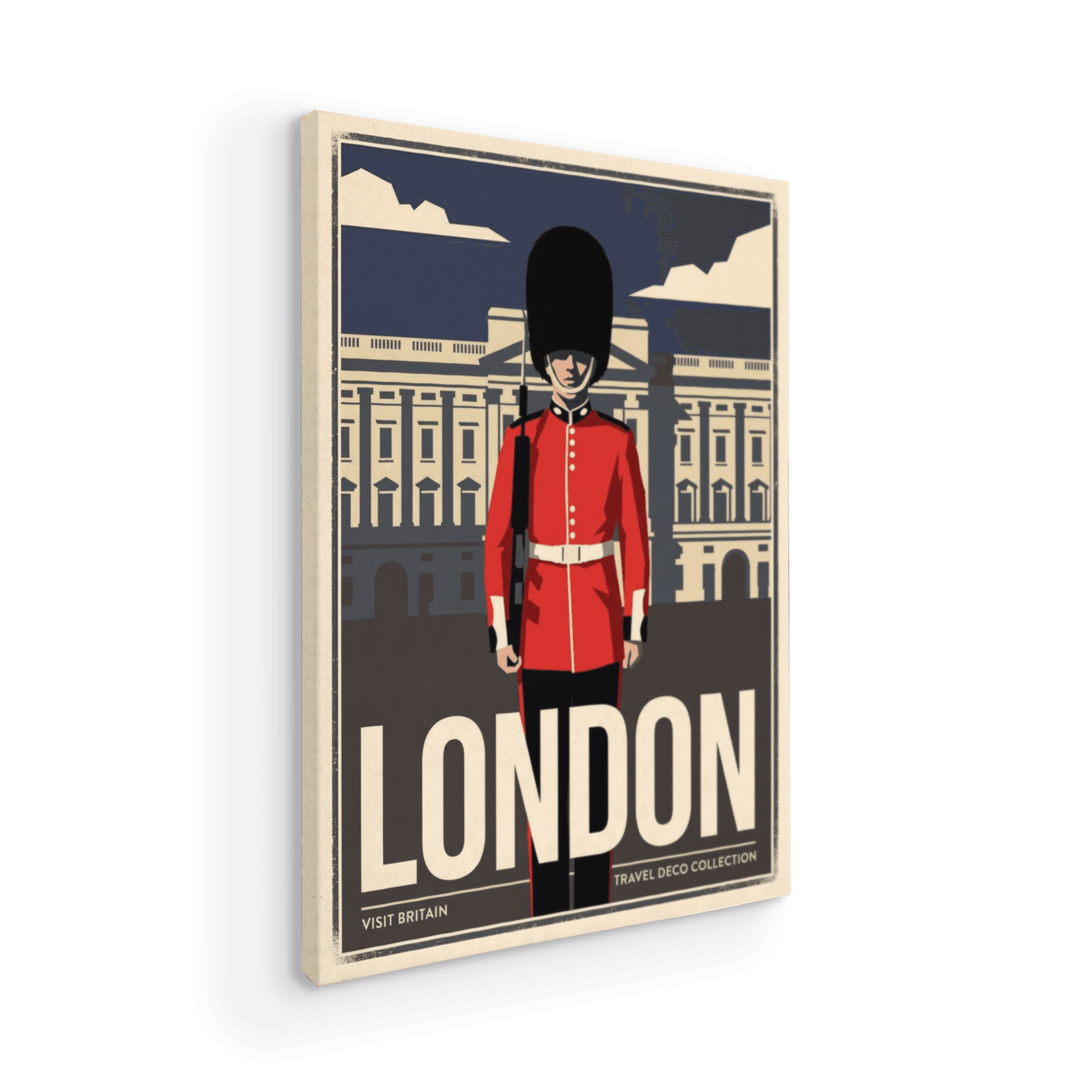 London Art Deco Poster: Royal Guard at Buckingham Palace