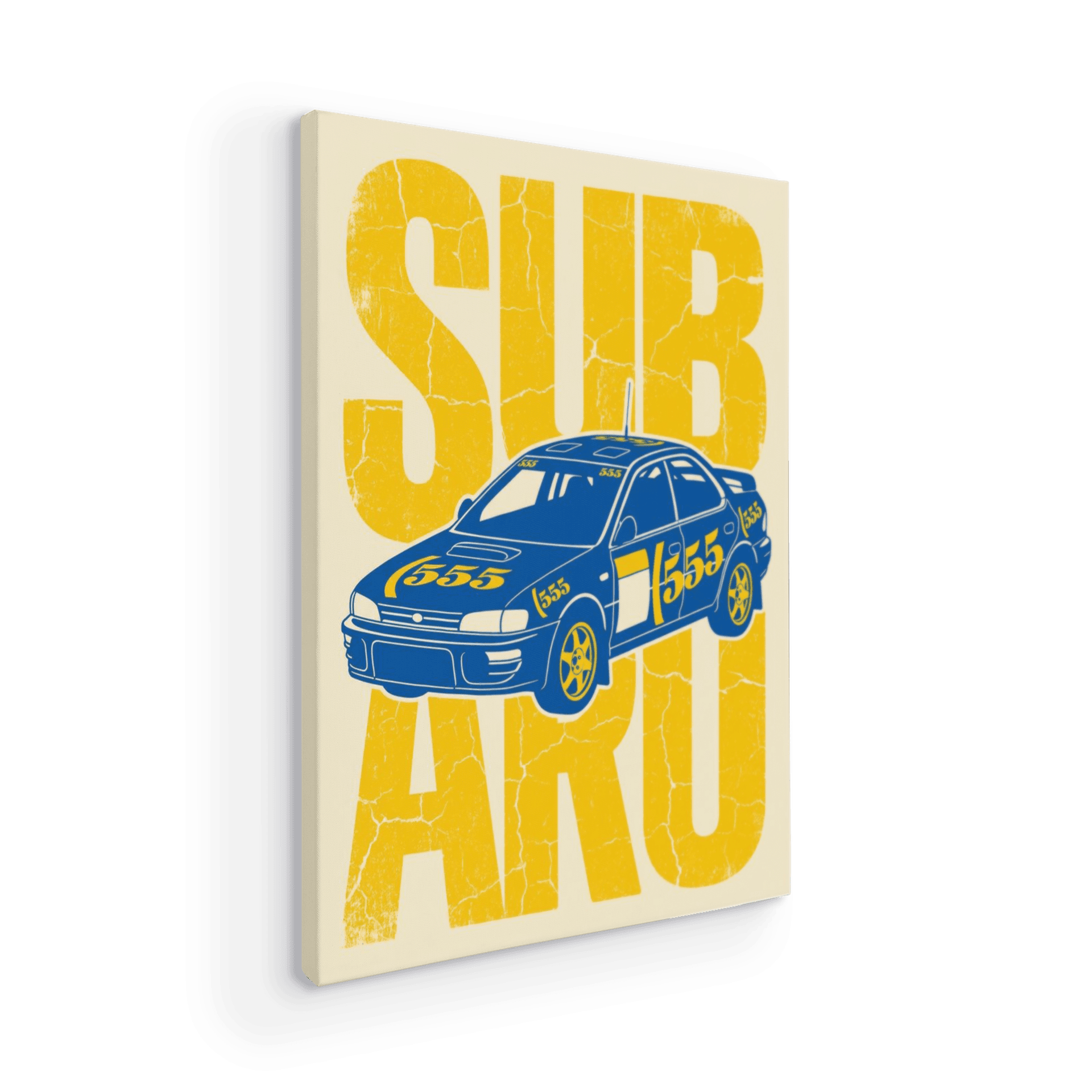 Subaru Impreza Vintage Typography Art