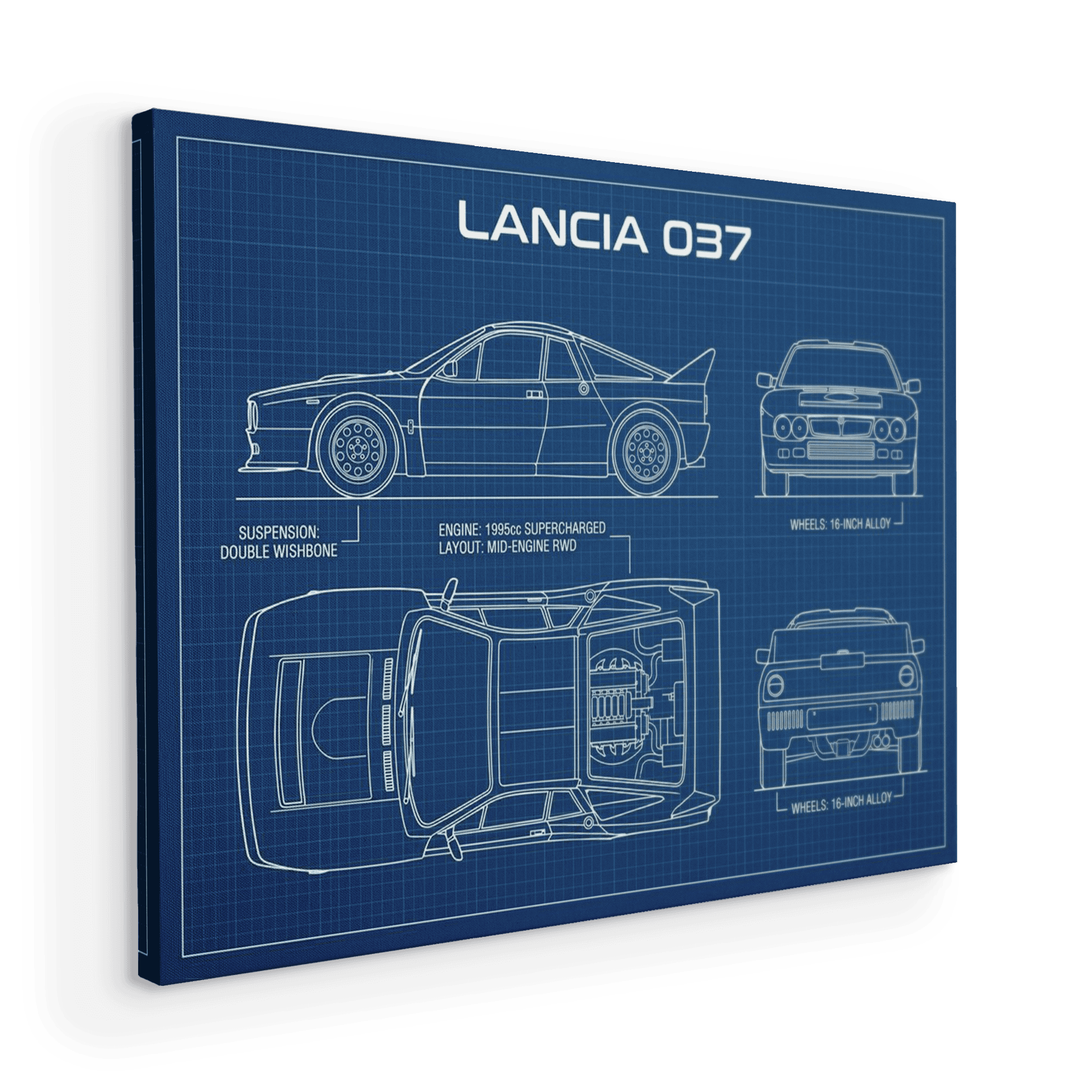 Lancia 037 Blueprint Schematic