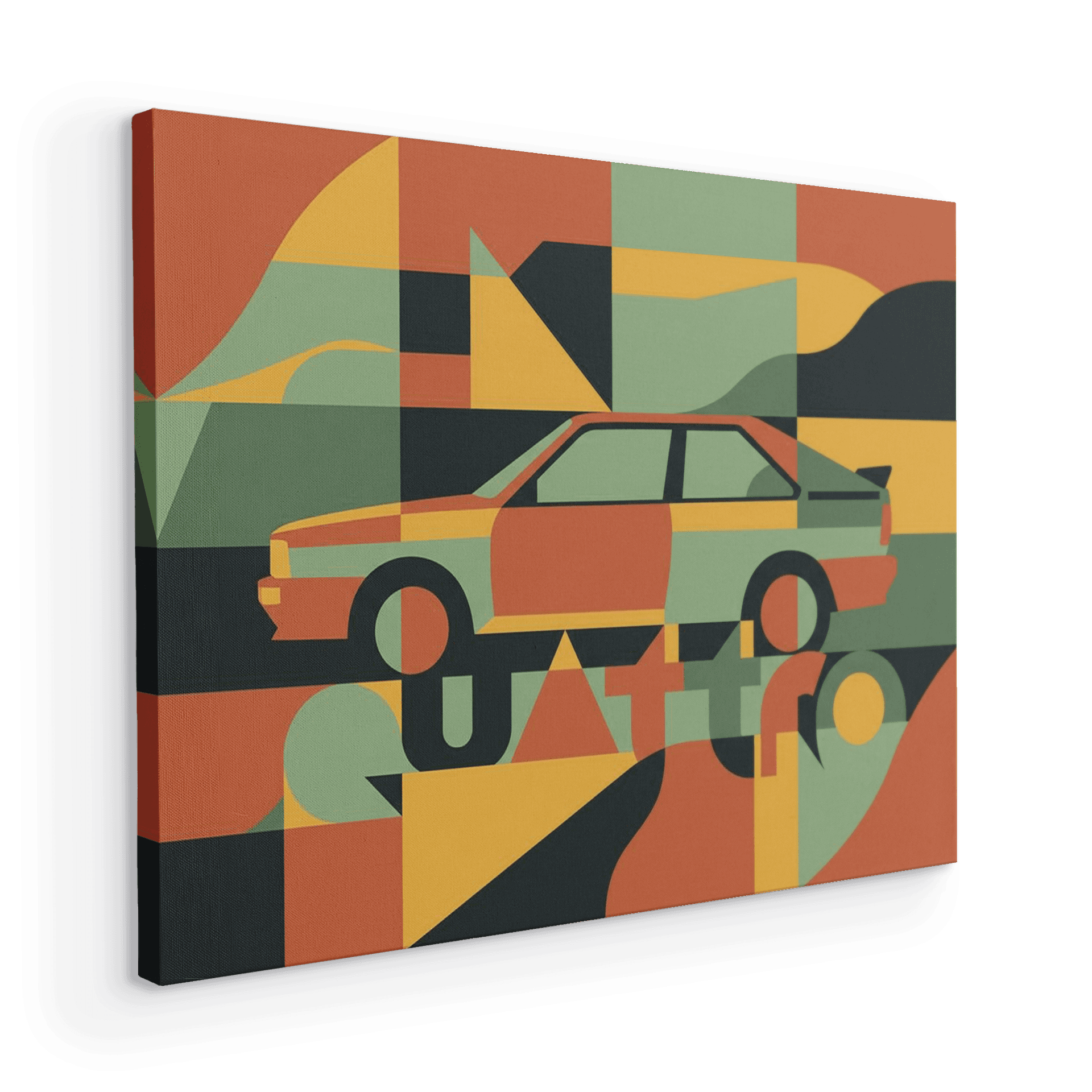 Audi Quattro Symmetrical Geometric Abstract Poster