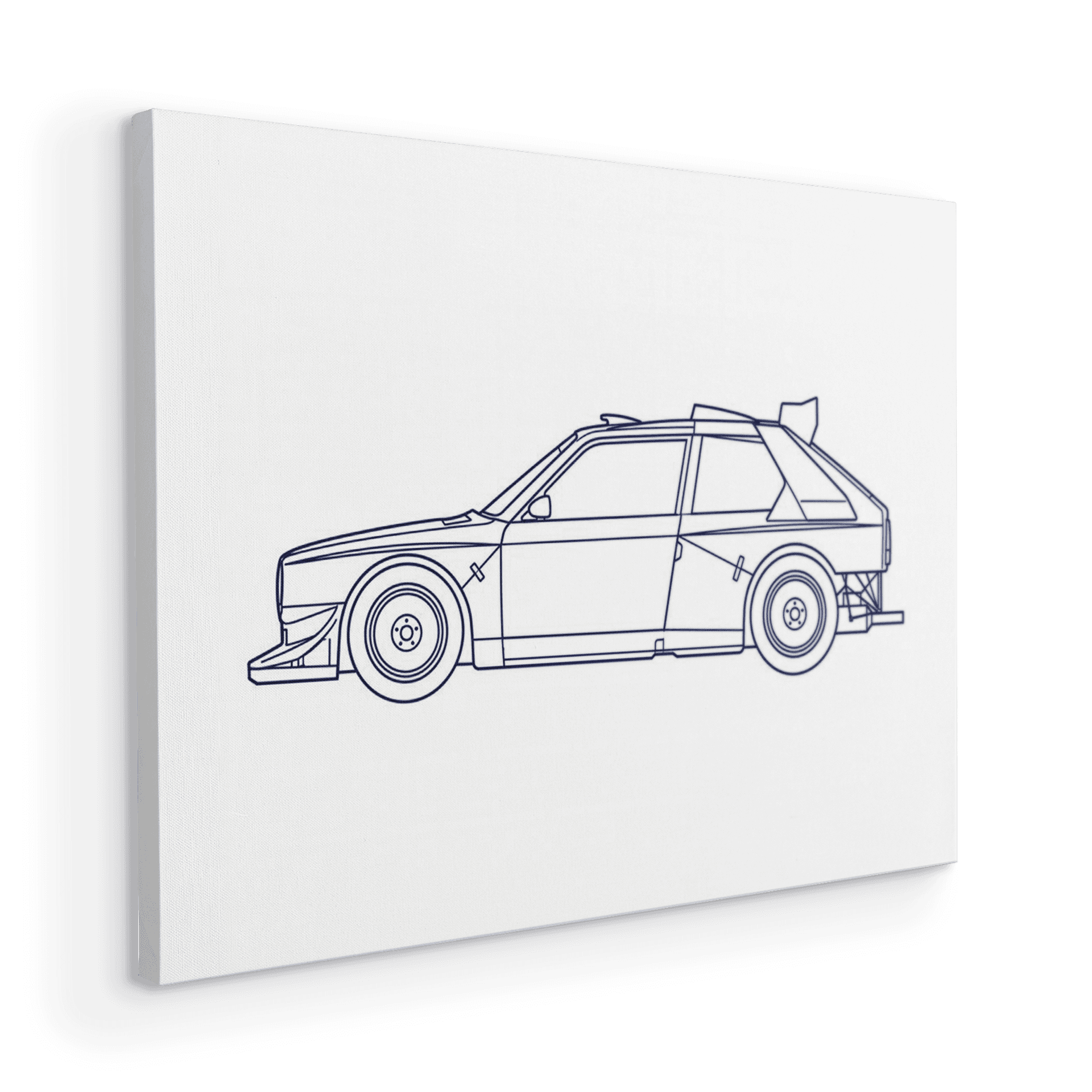 Peugeot 205 T16: Minimalist Line Art