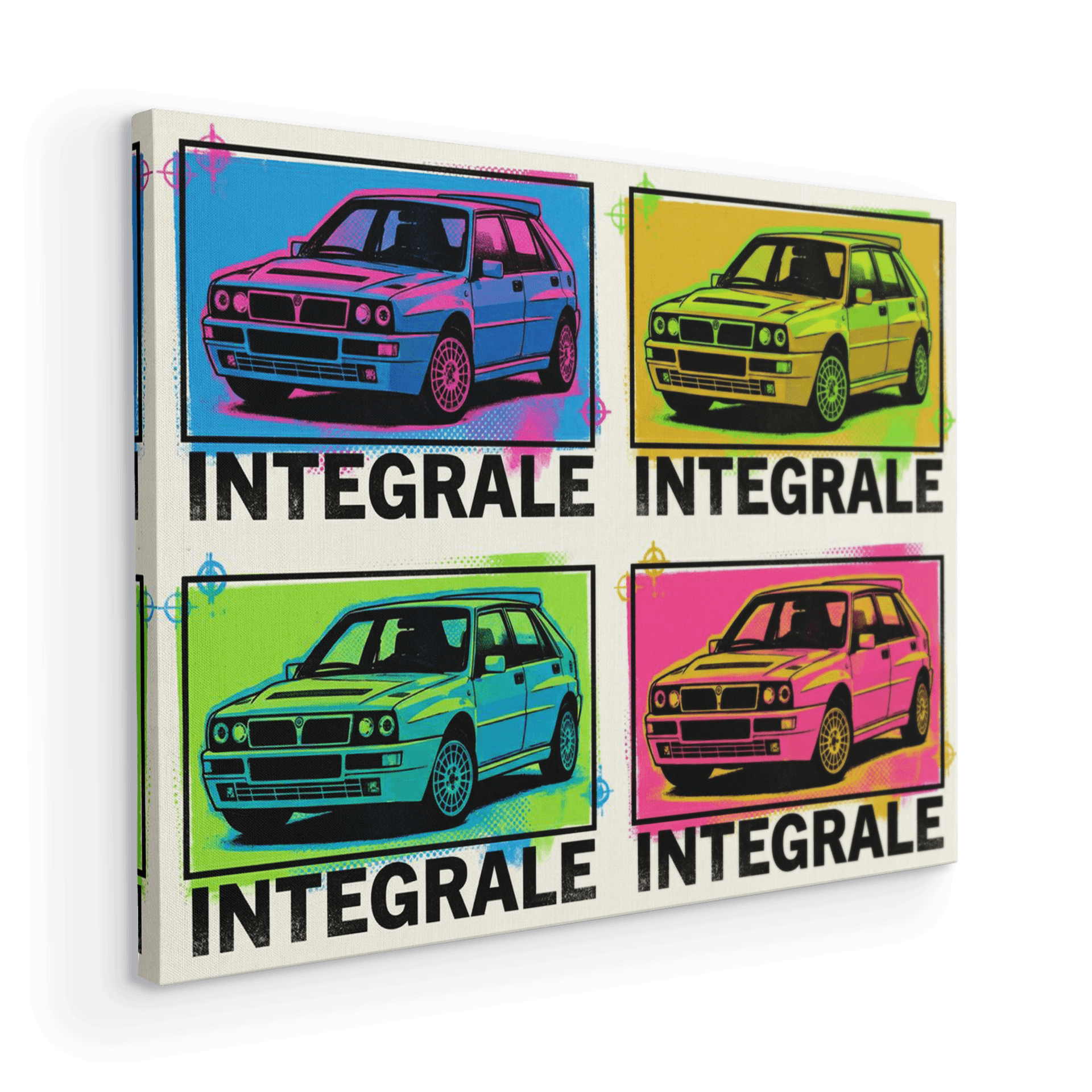 Lancia Delta Integrale Warhol Pop Art Poster