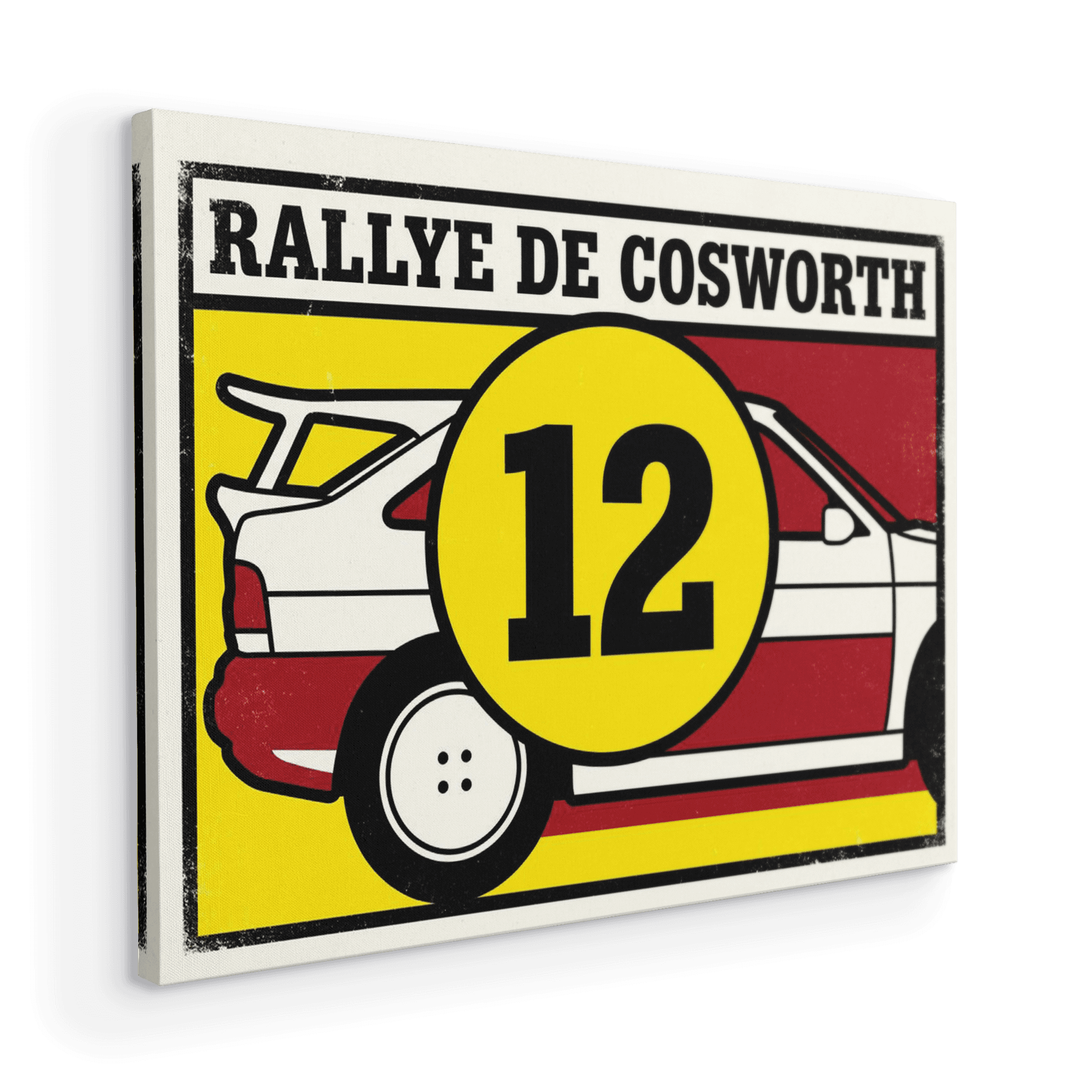 Ford Escort Cosworth Retro Rally Number 12 Poster