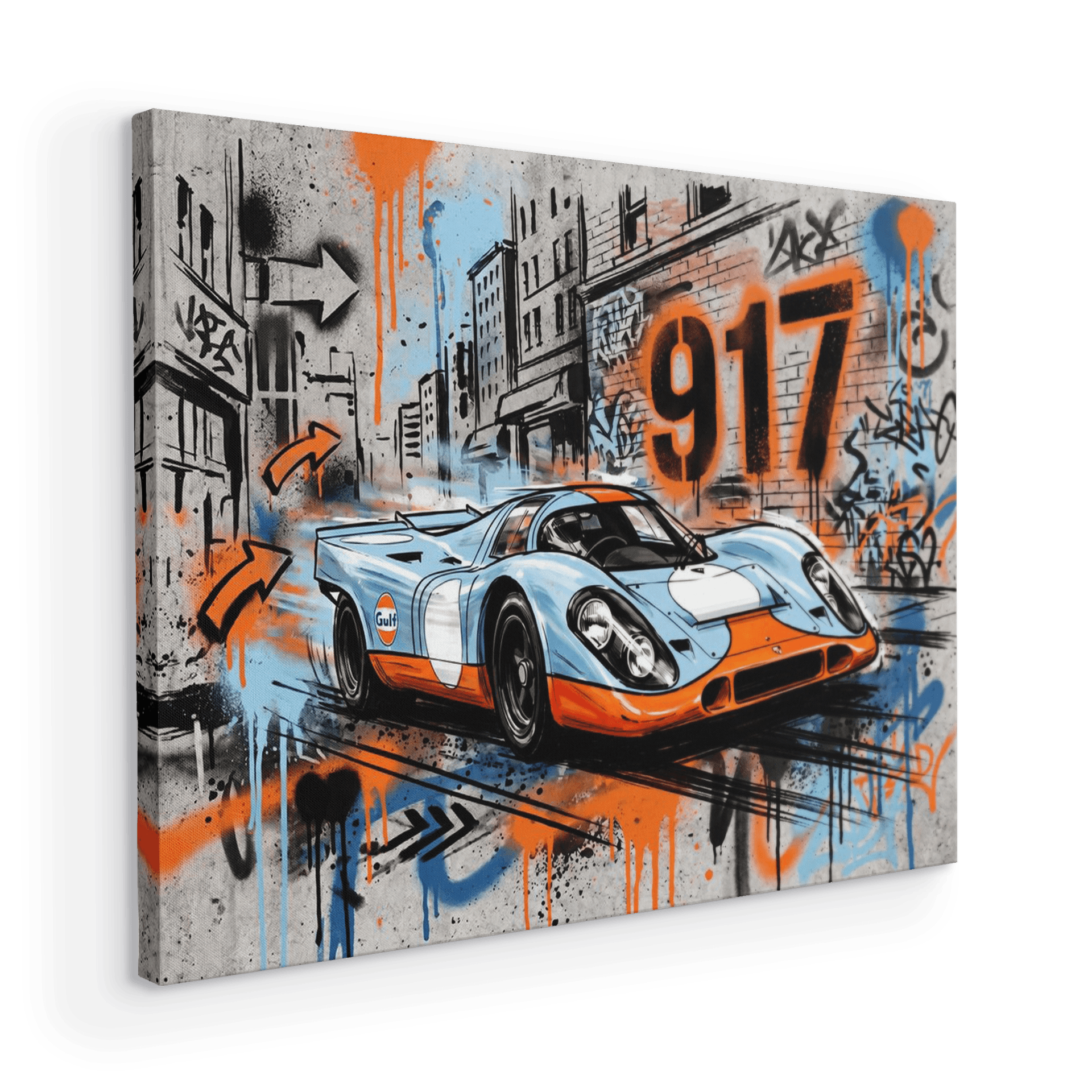Porsche 917 Gulf Livery Street Art