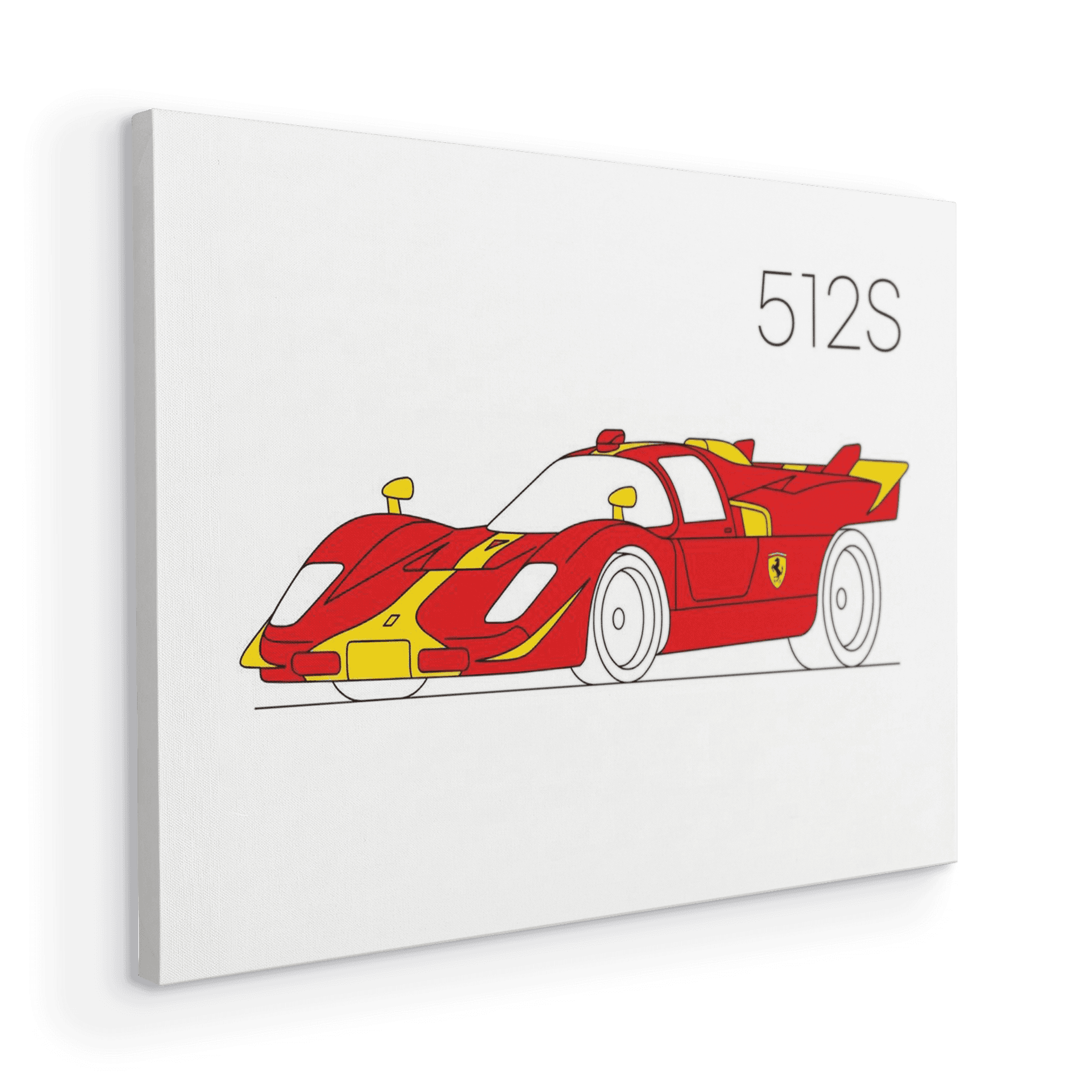 Ferrari 512S Minimalist Line Art