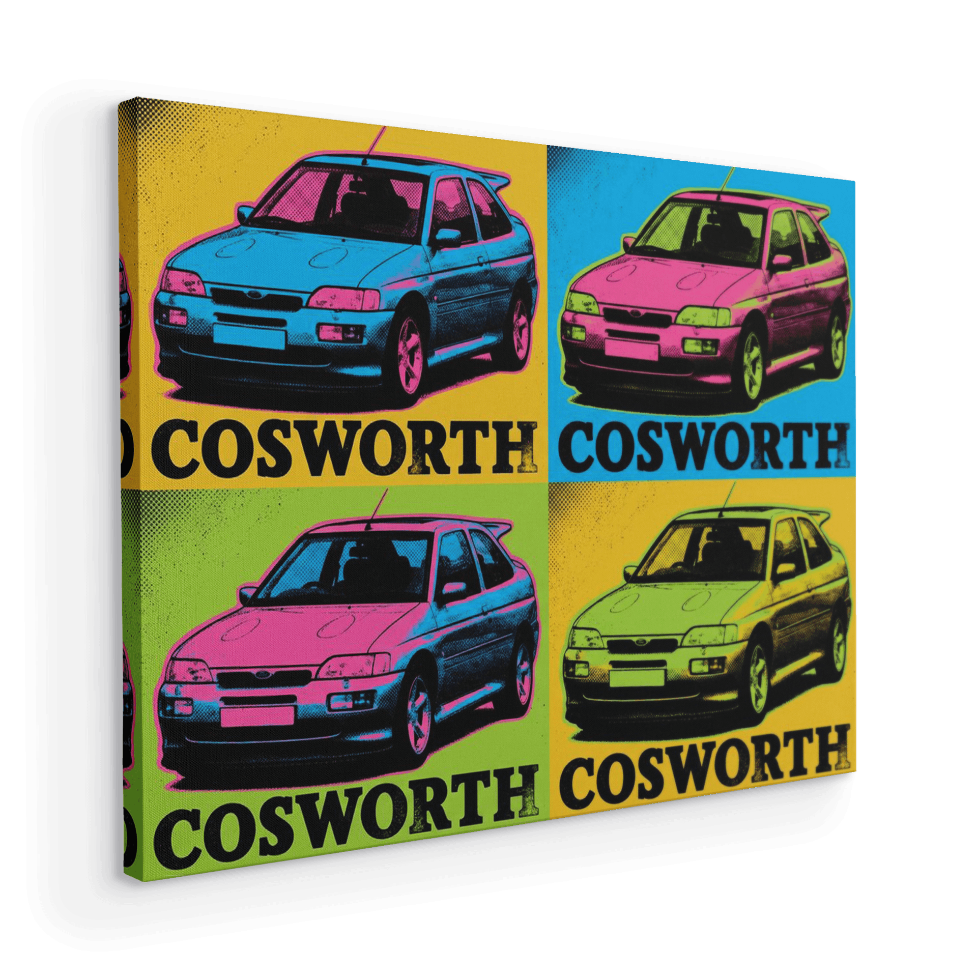 Ford Escort Cosworth Warhol Pop Art Poster