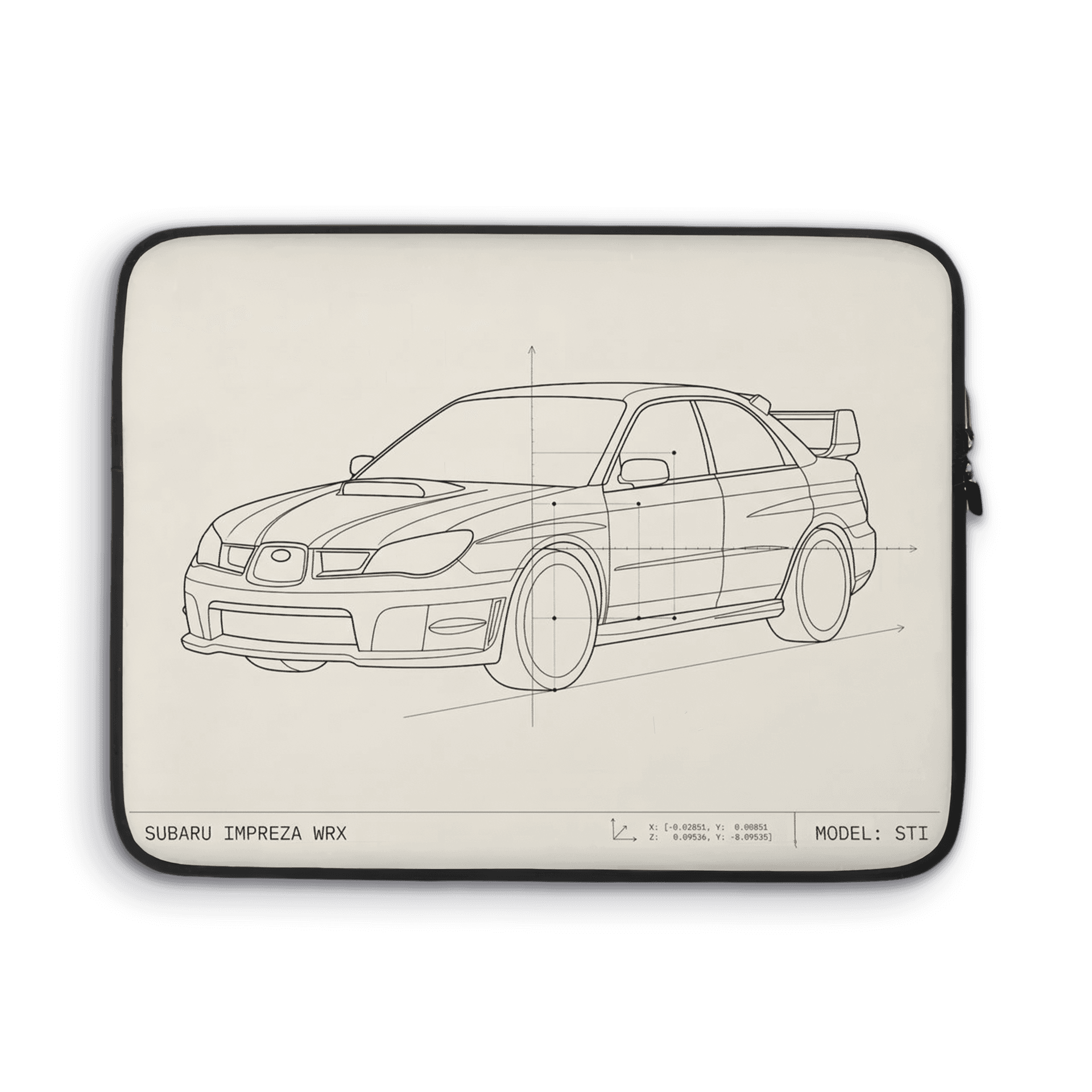 Subaru Impreza WRX STi Technical Drawing Poster