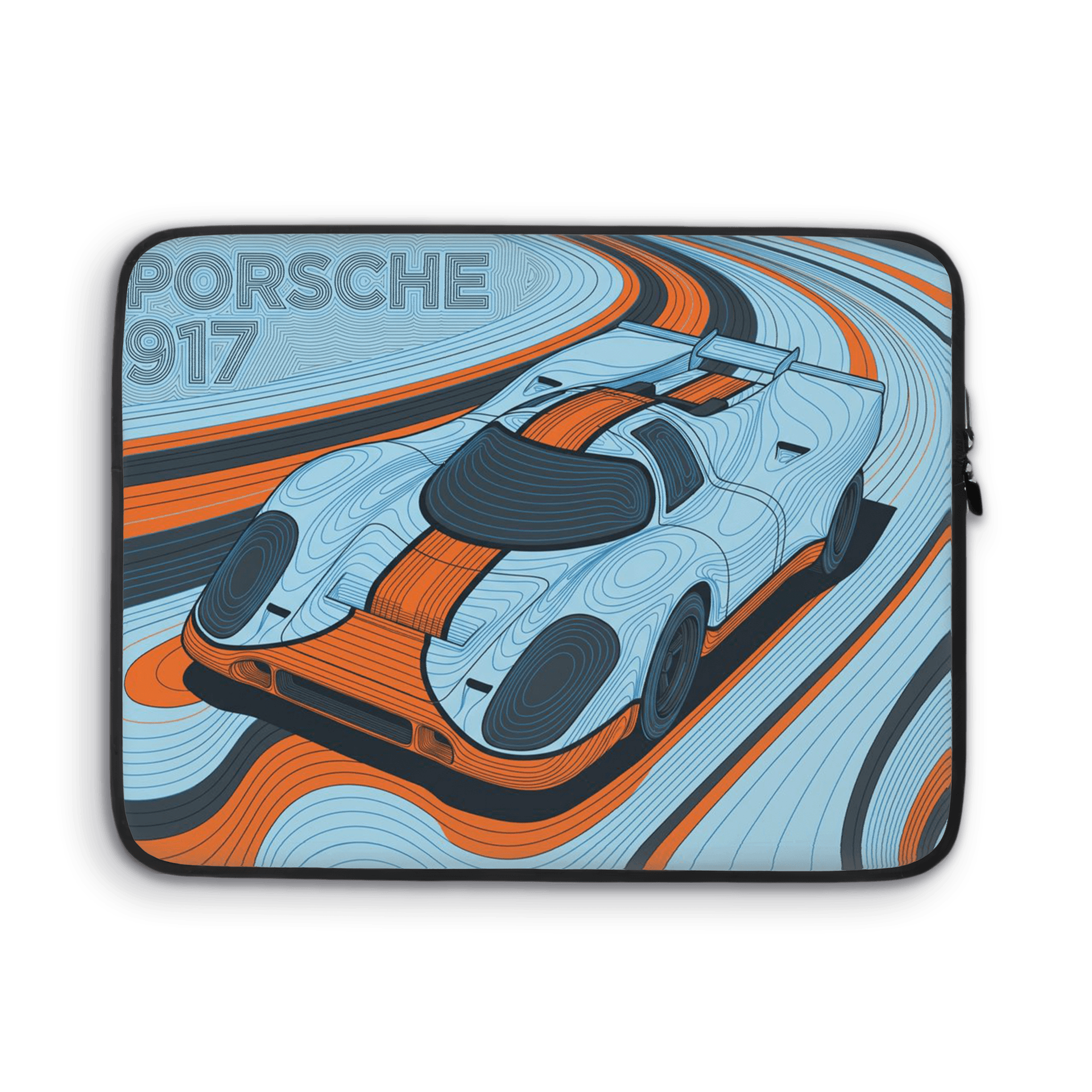 Porsche 917 Gulf Topographic Line Art