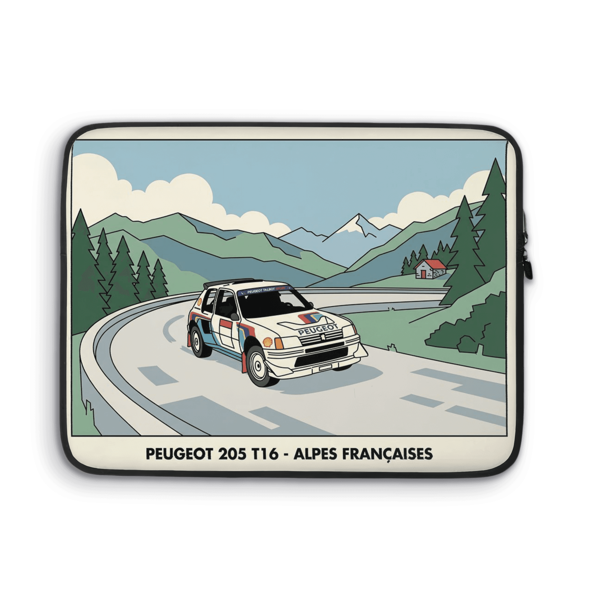 French Alps Rally - Peugeot 205 T16 Line Art Poster