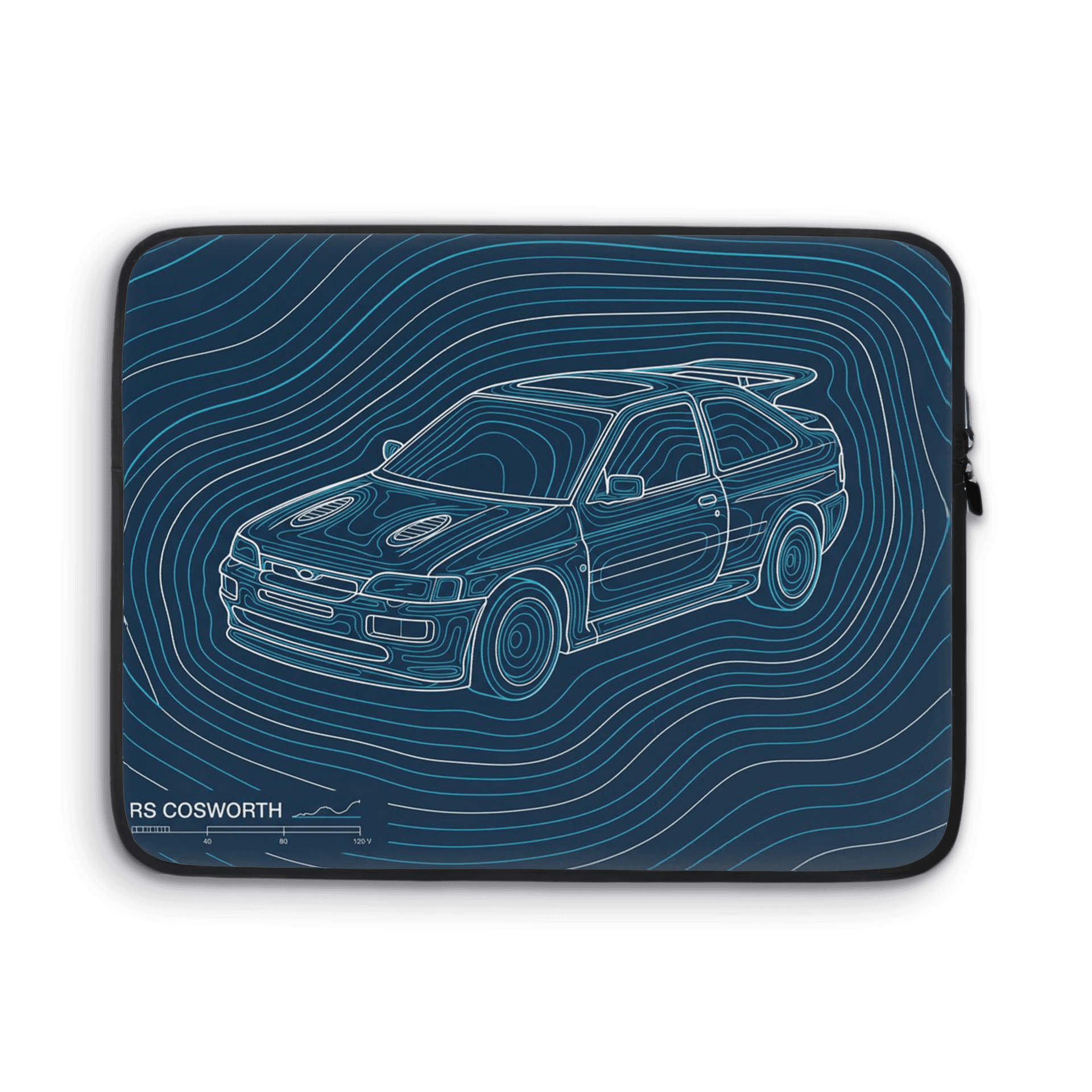 Ford Escort RS Cosworth Topographic Elevation Art