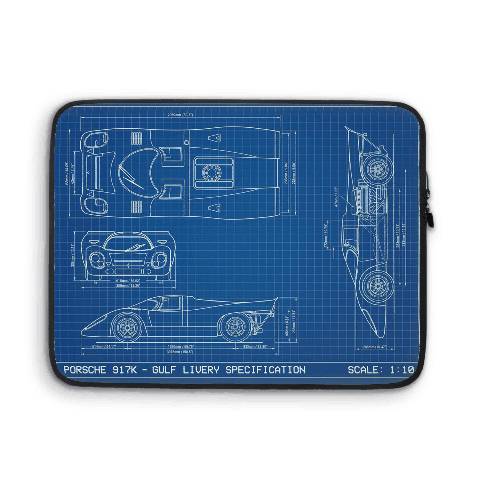 Porsche 917K Gulf Livery Technical Blueprint