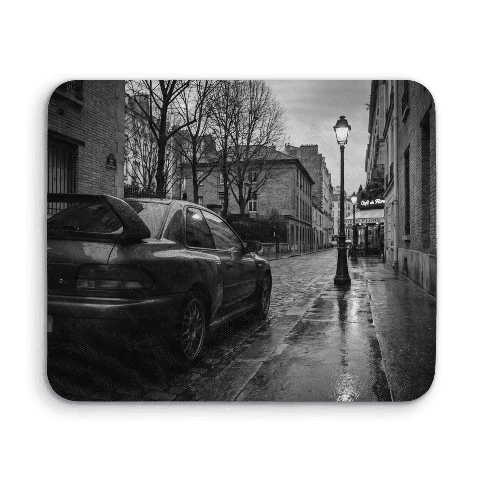 Rainy Paris - Subaru Impreza 22B STi at Café de Flore