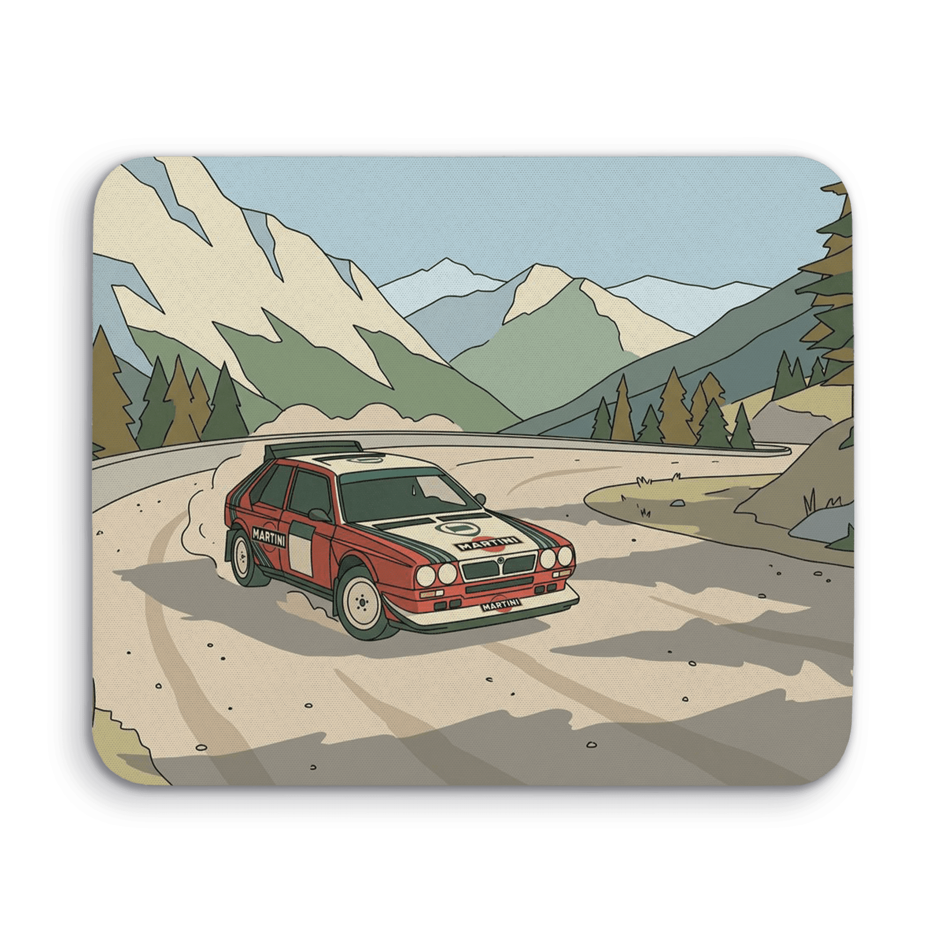 Alpine Slide - Lancia Delta S4 Line Art Poster