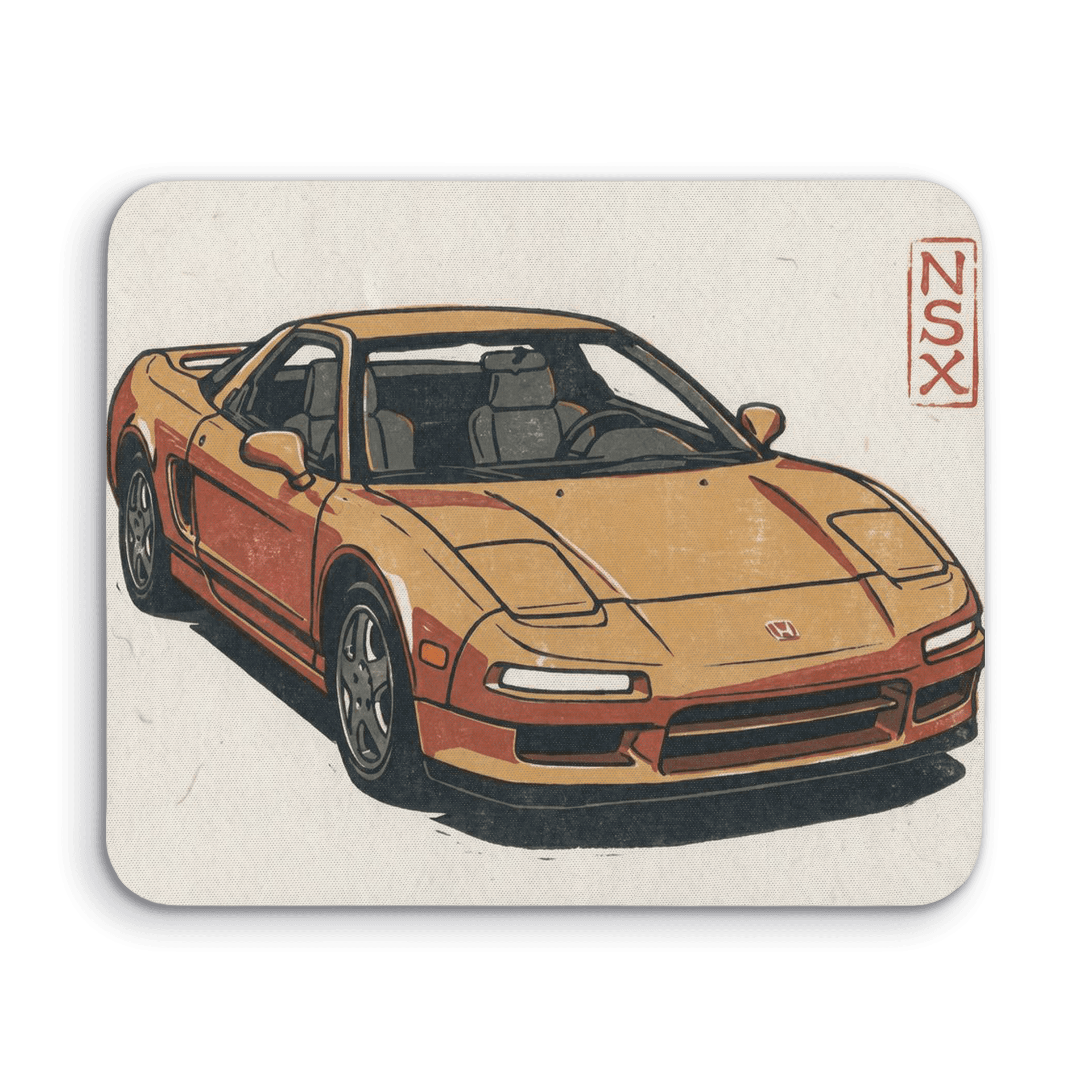 Honda NSX Japanese Woodcut Art