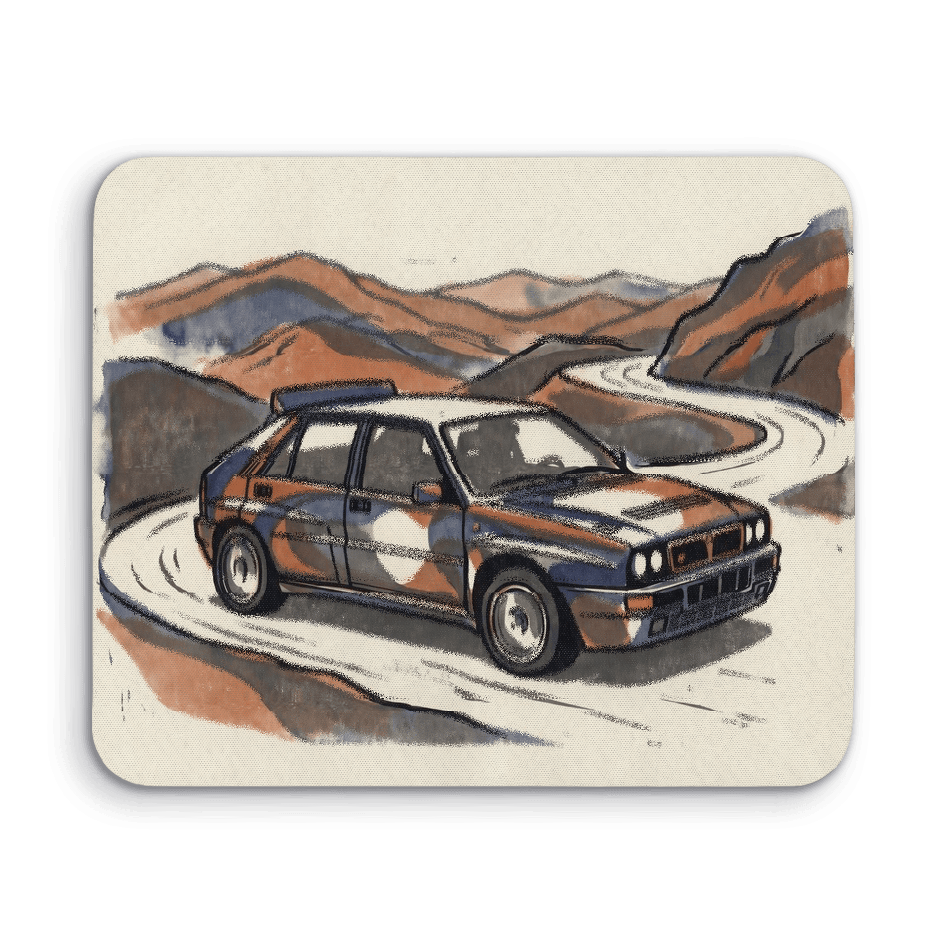 Delta Integrale Mountain Pass Block Print