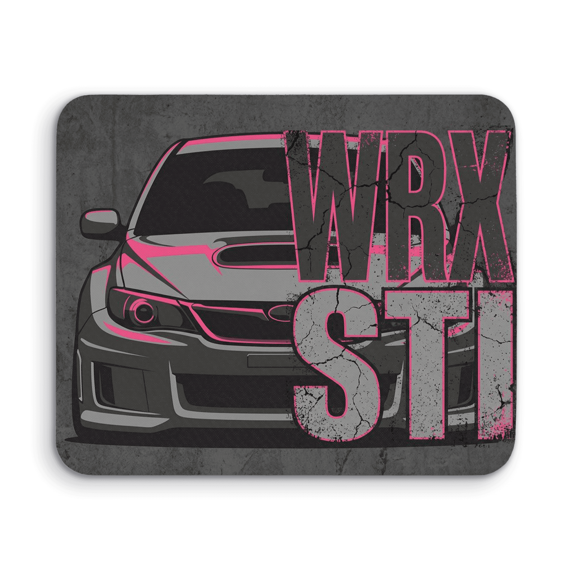 Subaru WRX STi Concrete Grunge Neon Poster