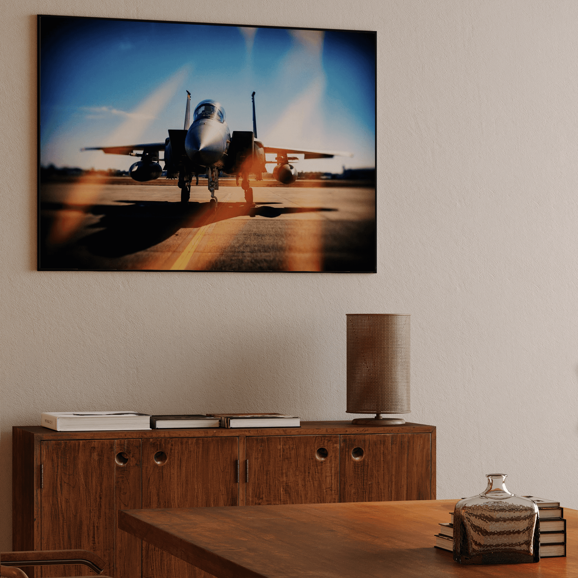 F-15 Eagle Golden Hour Flare
