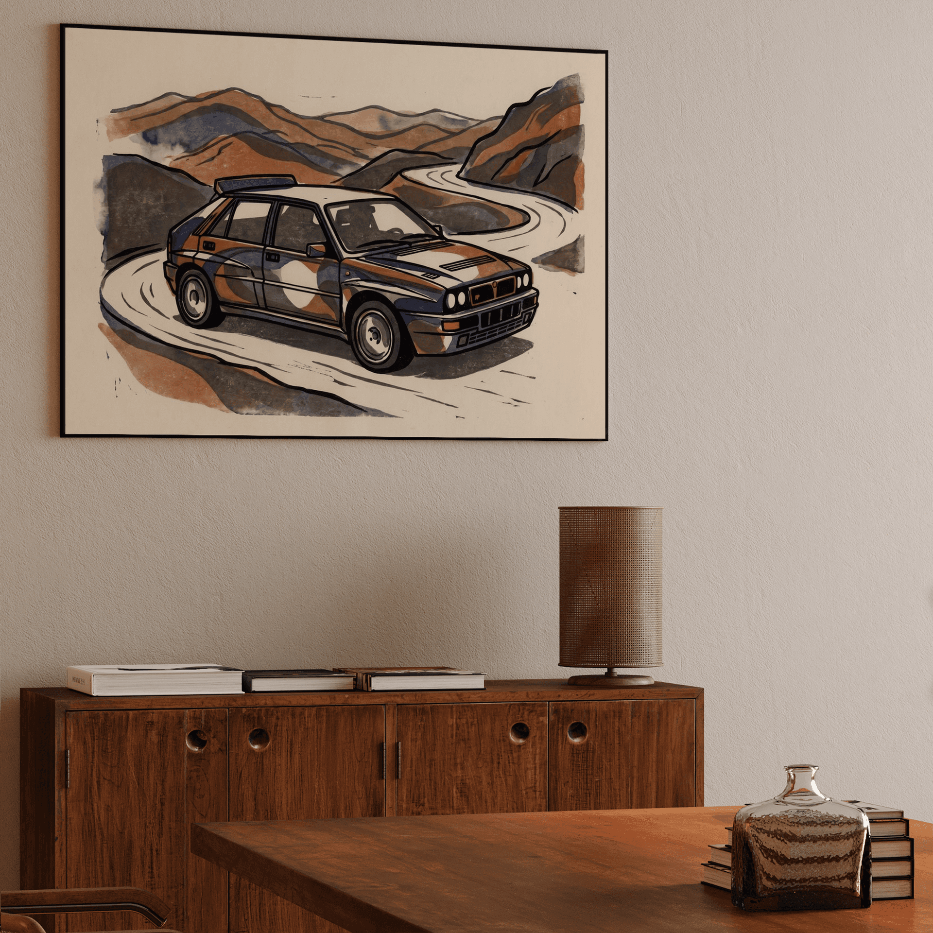 Delta Integrale Mountain Pass Block Print